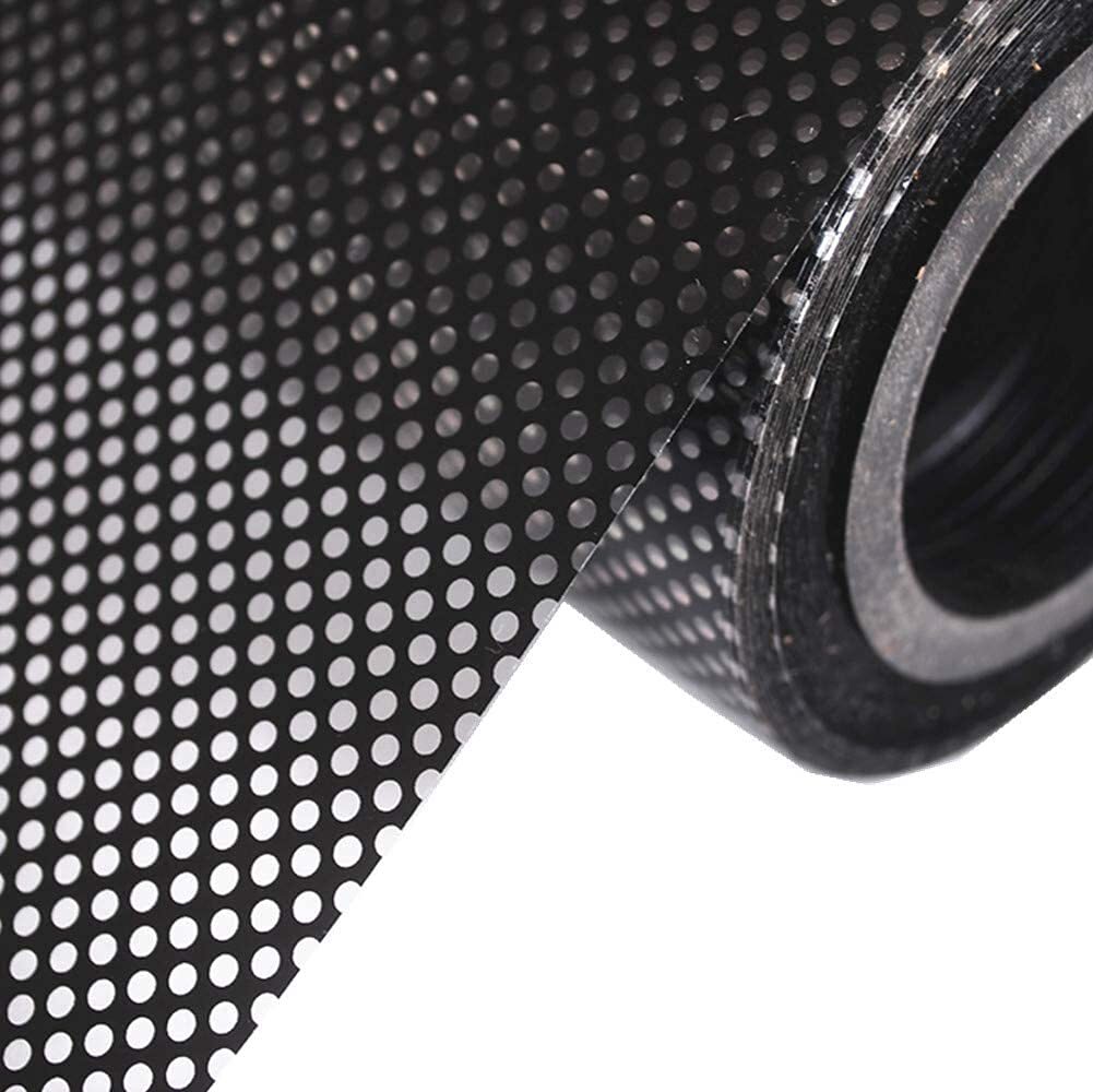 Oneway Perforated Black Vinyl Privacy Window Film Electrostatic Adhesive Glass W