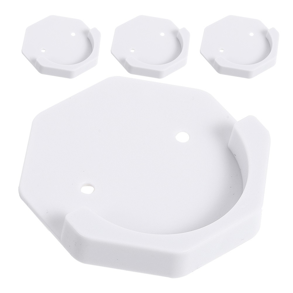 4 Pcs Curtain Rod Mounting Brackets Abs Holders Wall Bathroom Shower