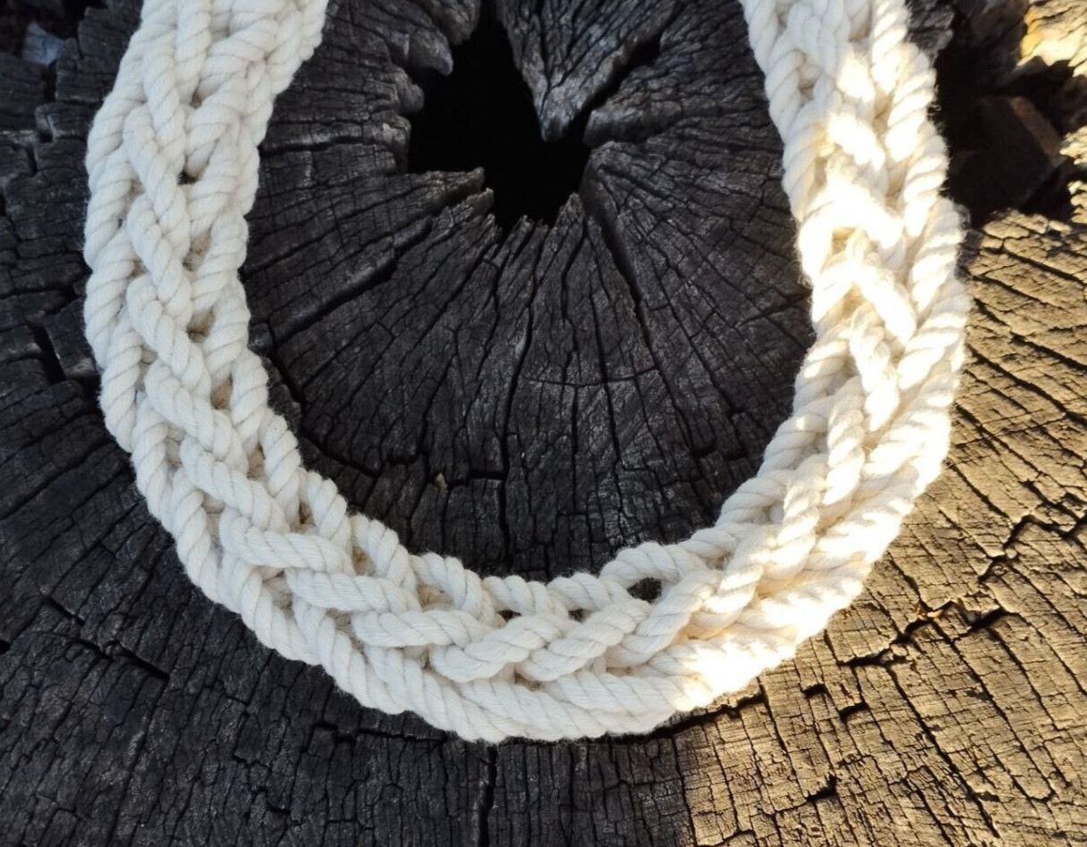 Ivory braided cotton curtain tie backs, curtain holdbacks, curtain holder