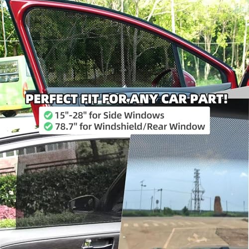 Car Side Window Sunshade Film – Removable Tint for Car 28″L*20.5″W (4 PCS)
