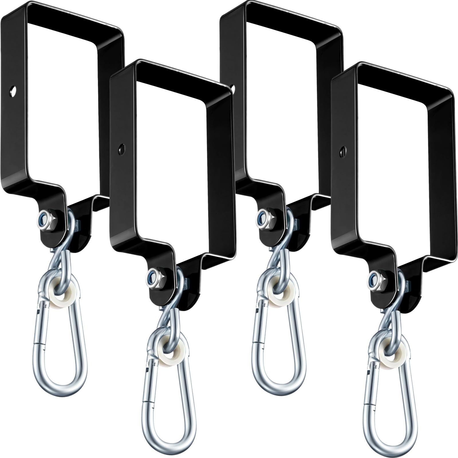 Dunzy 4 Pcs Metal Swing Set Accessories Includes Snap Hooks Brackets Attachme…