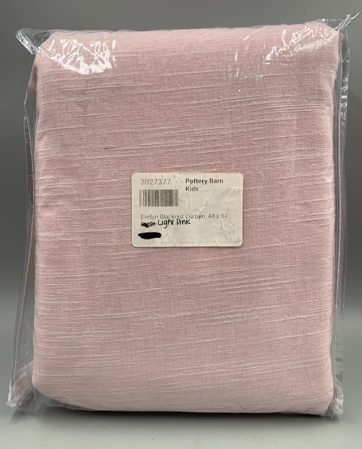 Pottery Barn Kids Evelyn Linen Blackout Curtain Light Pink 44″ x 84″ #B1014