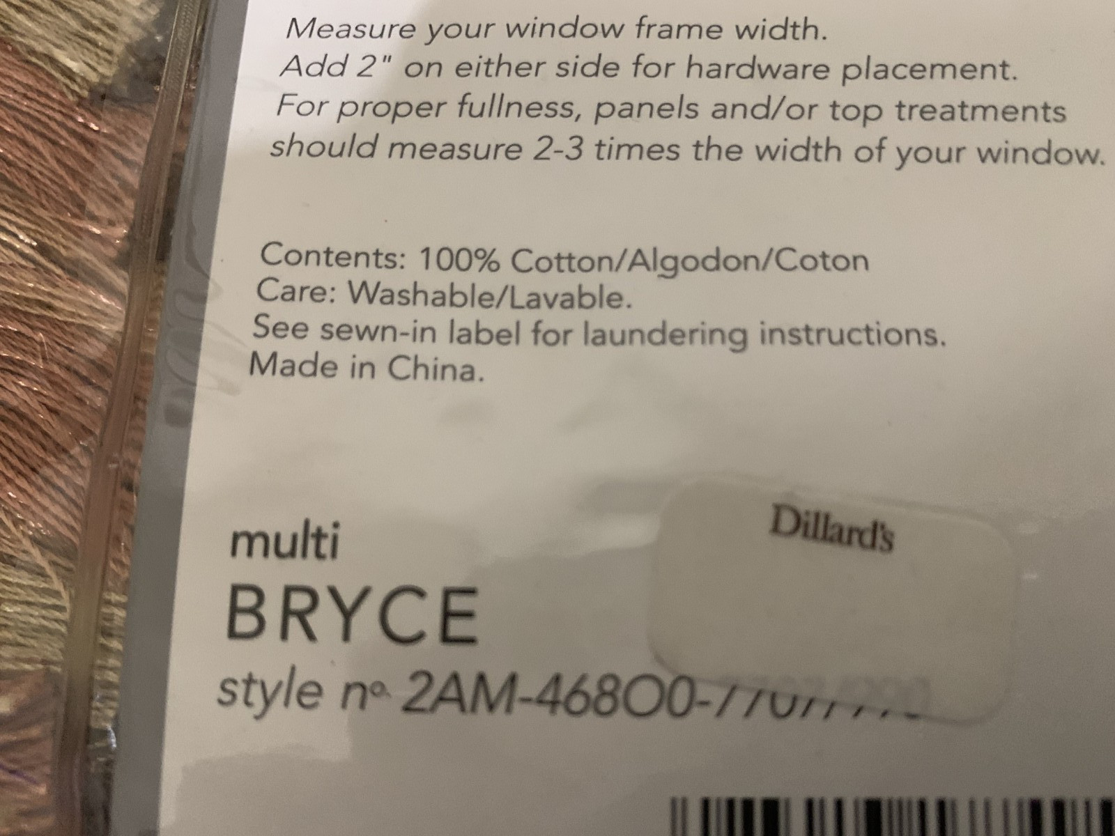 Croscill Bryce Floral Waterfall Swag Valance 48″ x 33″ Tassels Cotton NIP