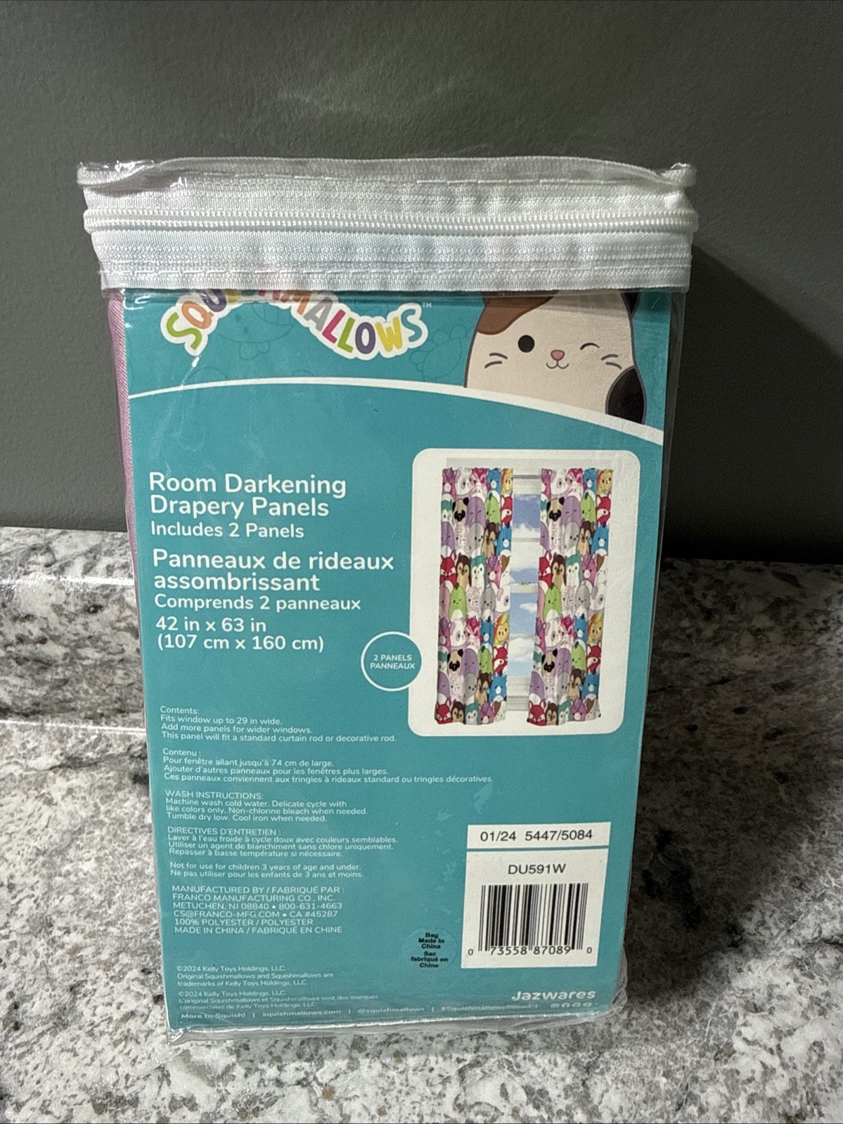Original Squishmallows Room Darkening Drapery Panels Includes 2 Panels New
