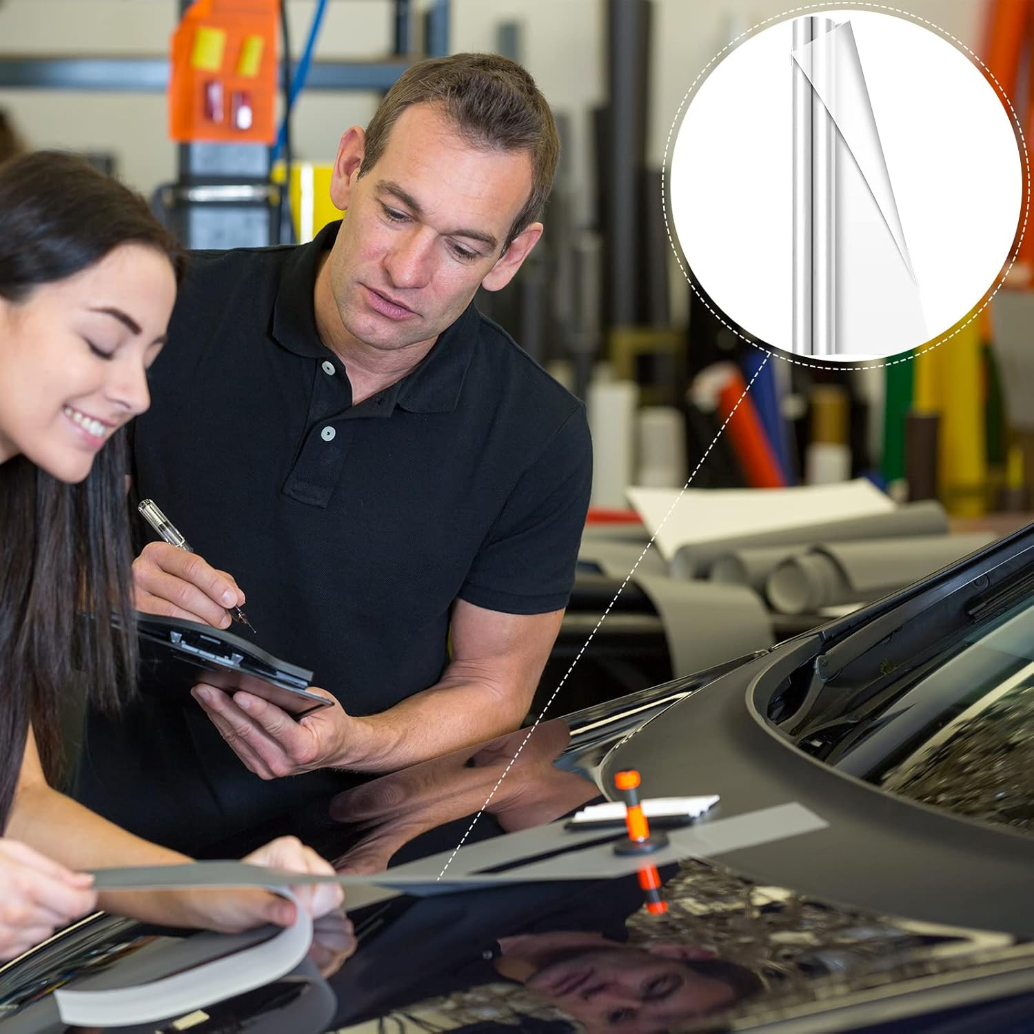 Car Surface Protection Vinyl Film – 12″X120″ Scratch Resistant Clear Wrap