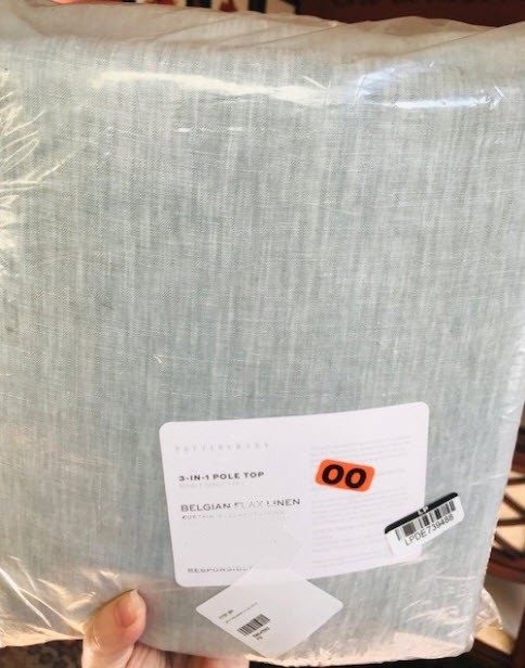 Pottery Barn Belgian Flax Linen Drapes Set 2 Mineral Blue 50x 84 Curtains Pair