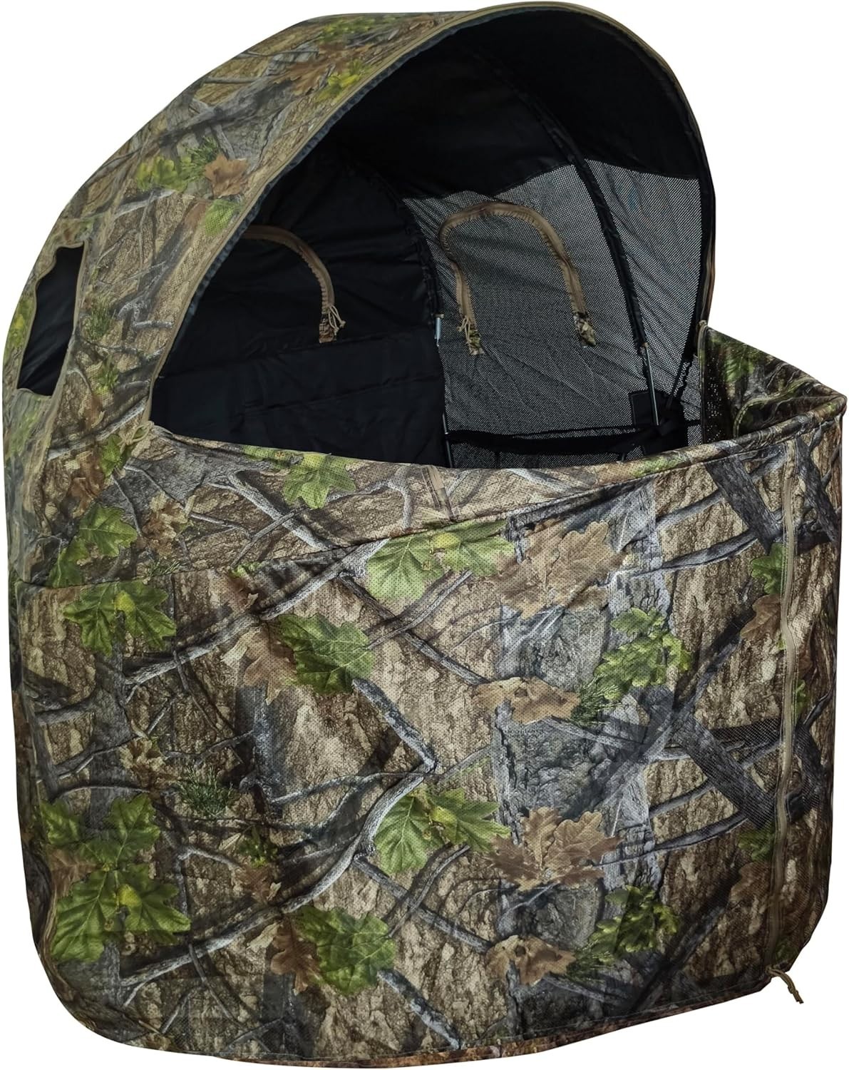 2-Person See-Through Hunting Ground Blind with Dual Built-In Chairs FREE SHIP US