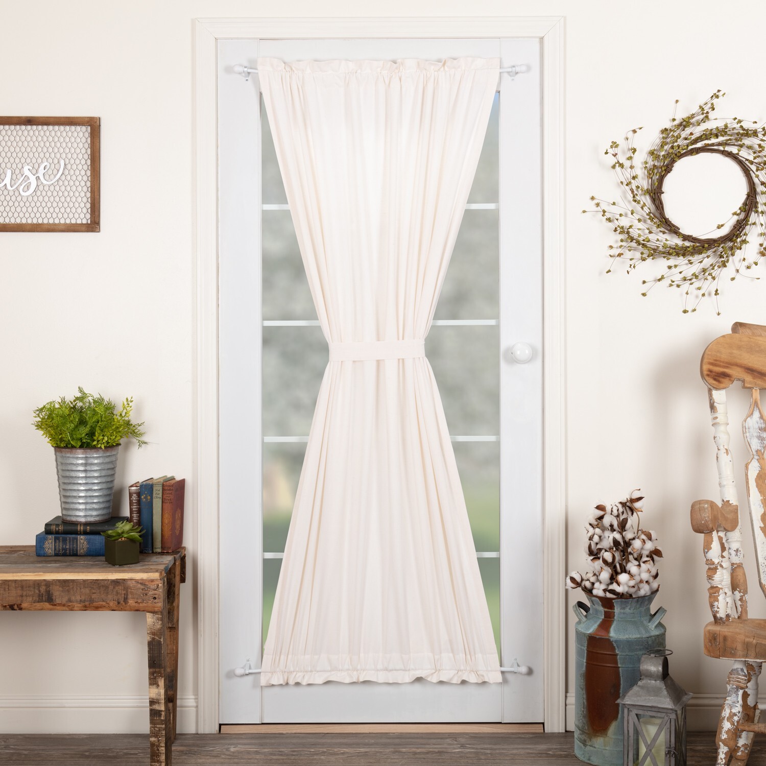 Simple Life Flax Antique White DOOR PANEL 72X40 Country Cottage Farmhouse VHC