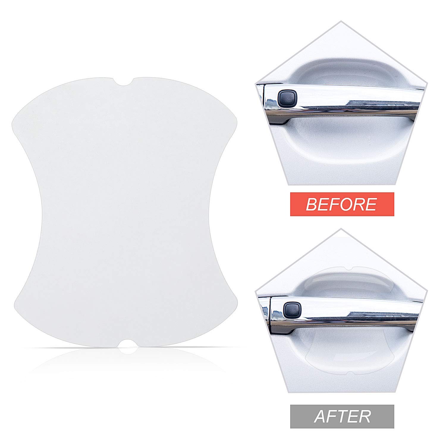 16 Pieces Car Door Handle Cup Protector Clear Car Door Handle Scratches Prote…