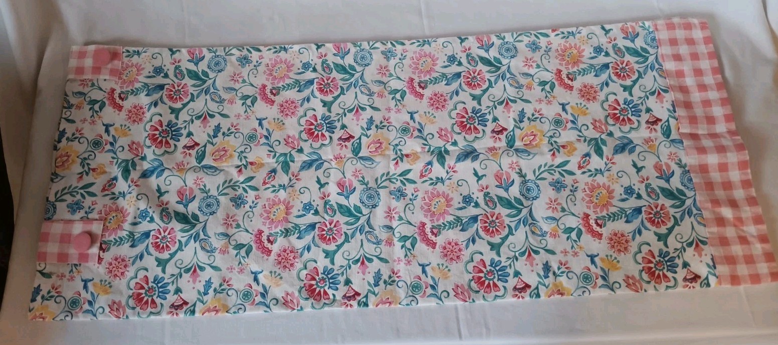 Pioneer Woman Mazie Cafe Cutains 3 Piece Set 60″ Wide Pink Floral Flowers