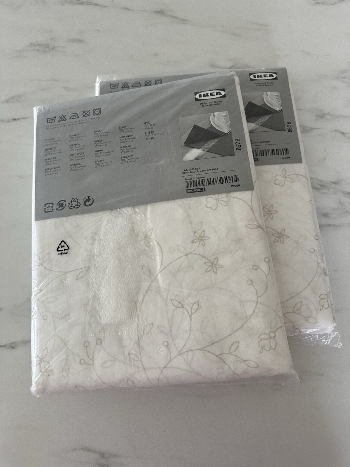 IKEA Arden Blom Set Of 2 Curtains 4 Panels Sheers Voile 🌸57×118🌸 Rare