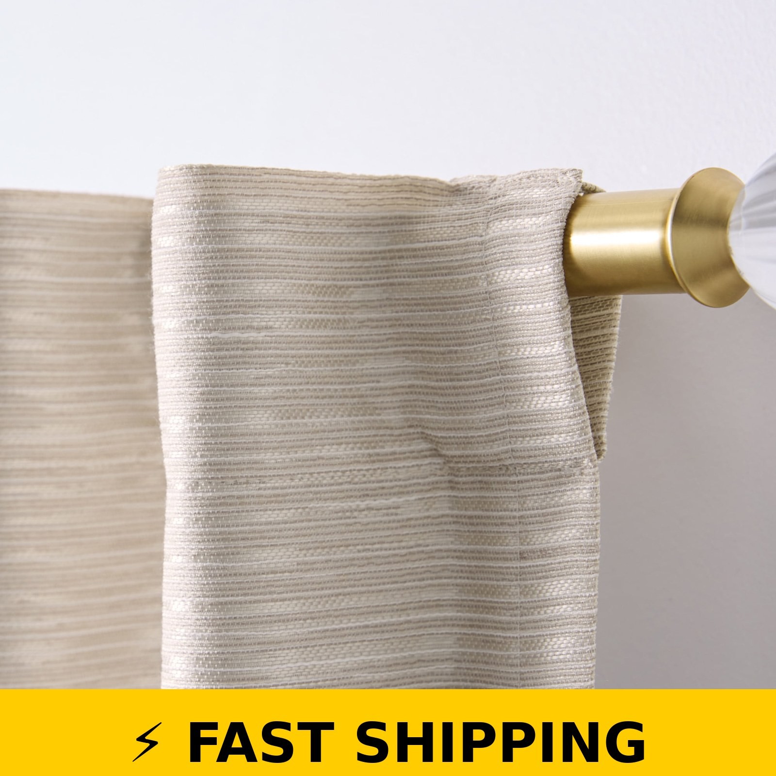Better Homes & Gardens Striated Luxe Blackout Curtain – Vanilla Dream