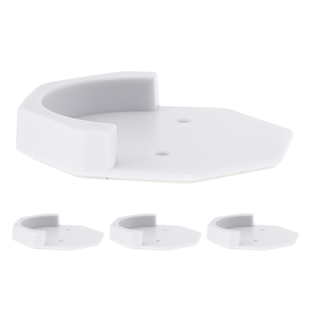4 Pcs Abs Curtain Rod Holders Shower Wall Brackets Bathroom Pole
