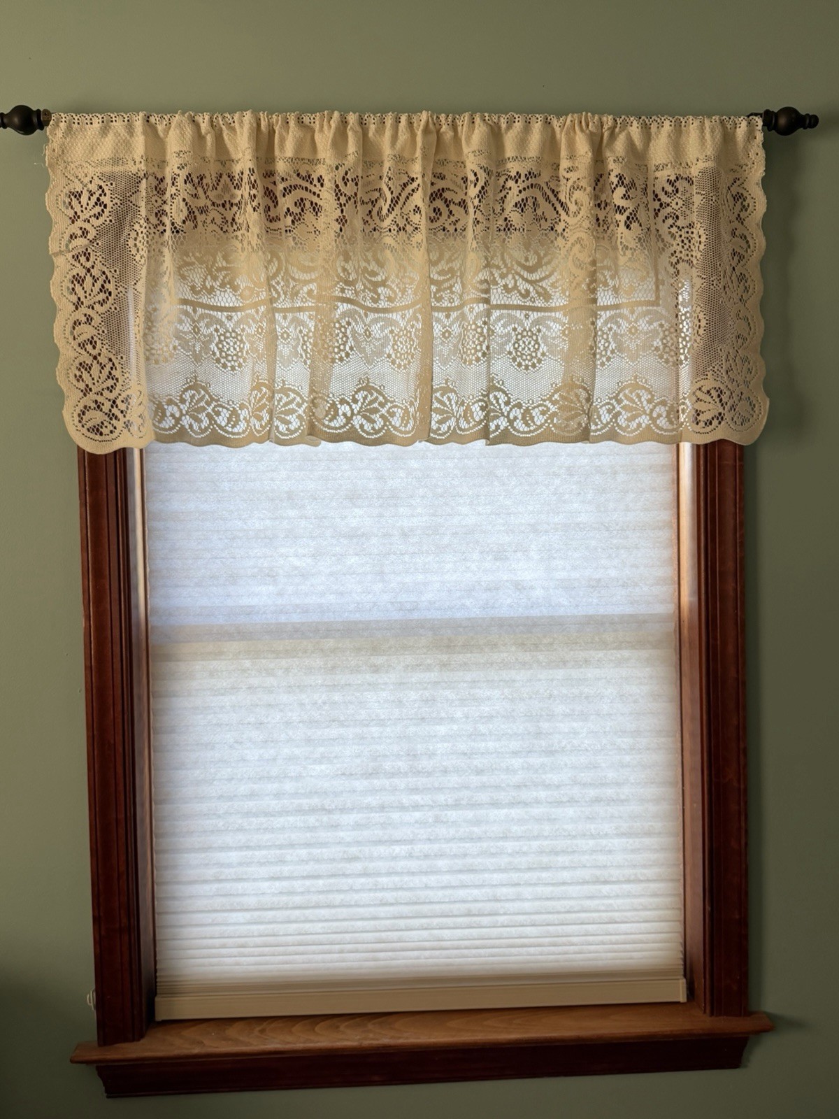 Oxford House Morella Lace Valance Ivory 60” W X 18” L New In Package Gorgeous