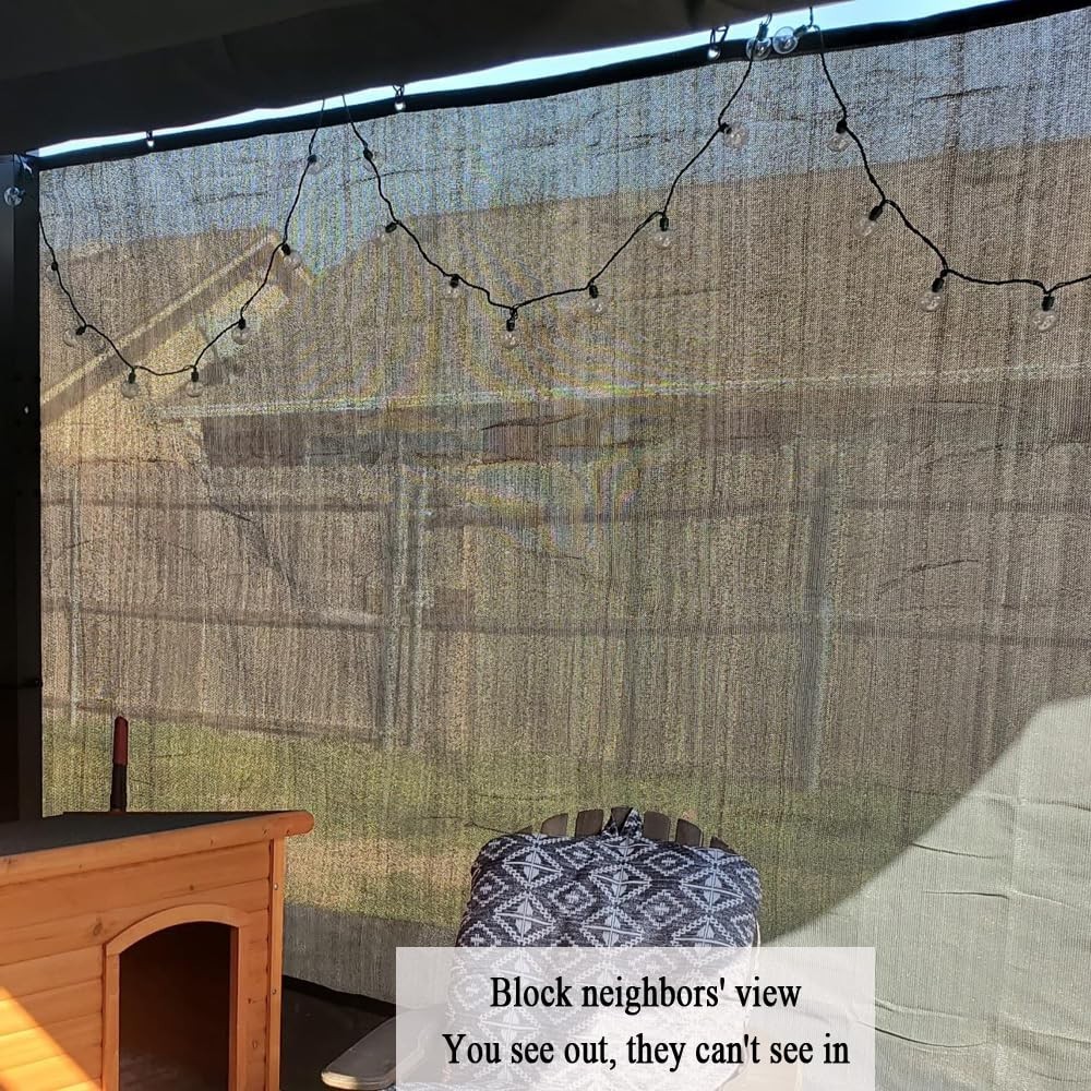 Vocray 12X20 Ft Shade Cloth For Patio, 90% UV Block, 200GSM Sunshade Fabric