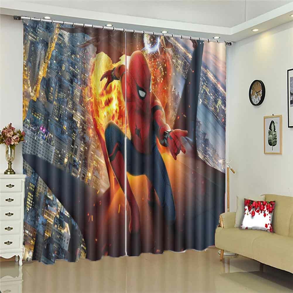Flame Tower Stage Sky 3D Curtain Blockout Photo Printing Curtains Drape Fabric