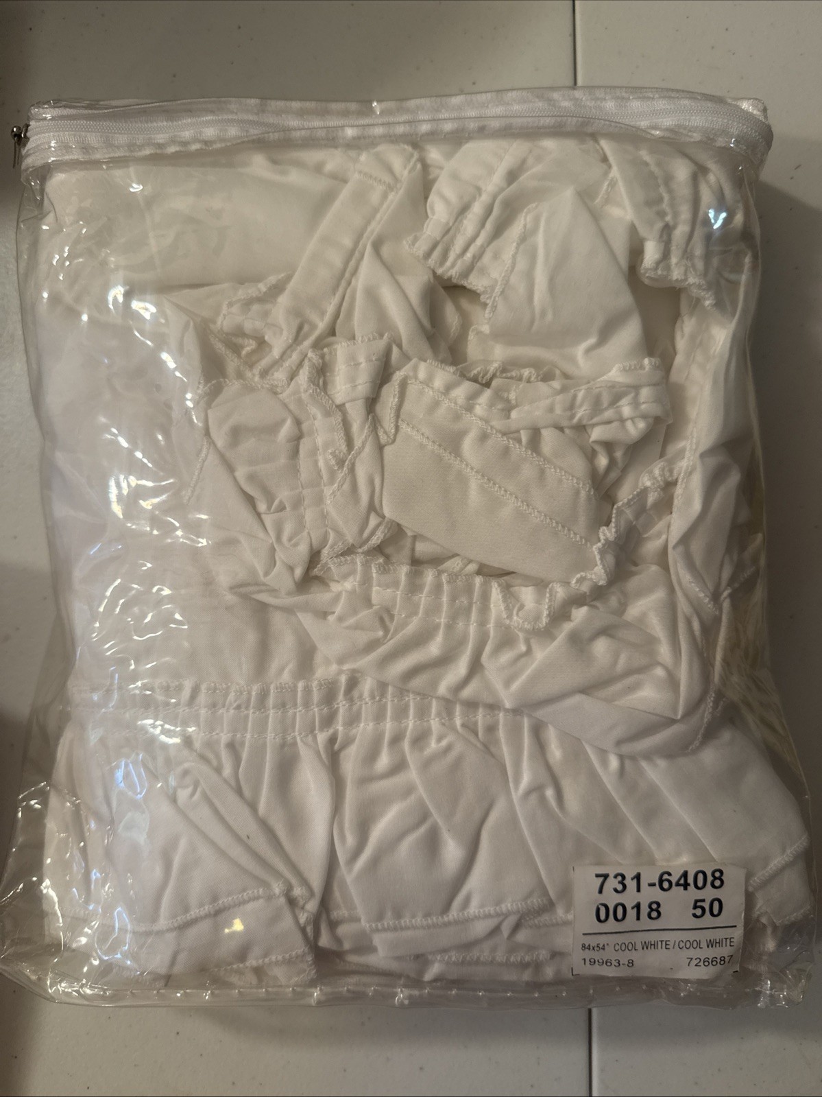 NIP JC Penney Home Collection Cape Cod 84×45″ White Curtains (2) Ruffled