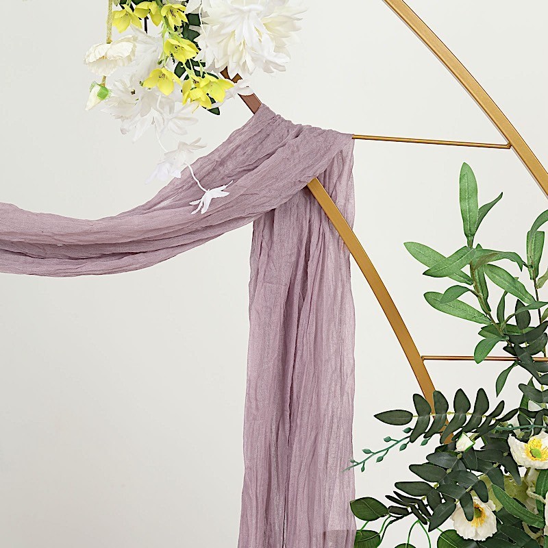 20 ft VIOLET AMETHYST Cheesecloth Cotton Fabric Wedding Arch Drape CURTAIN