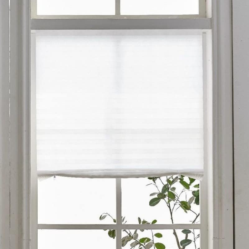 2Pcs Temporary Window Blinds Cordless, Self Adhesive Pleated Paper Blinds Window