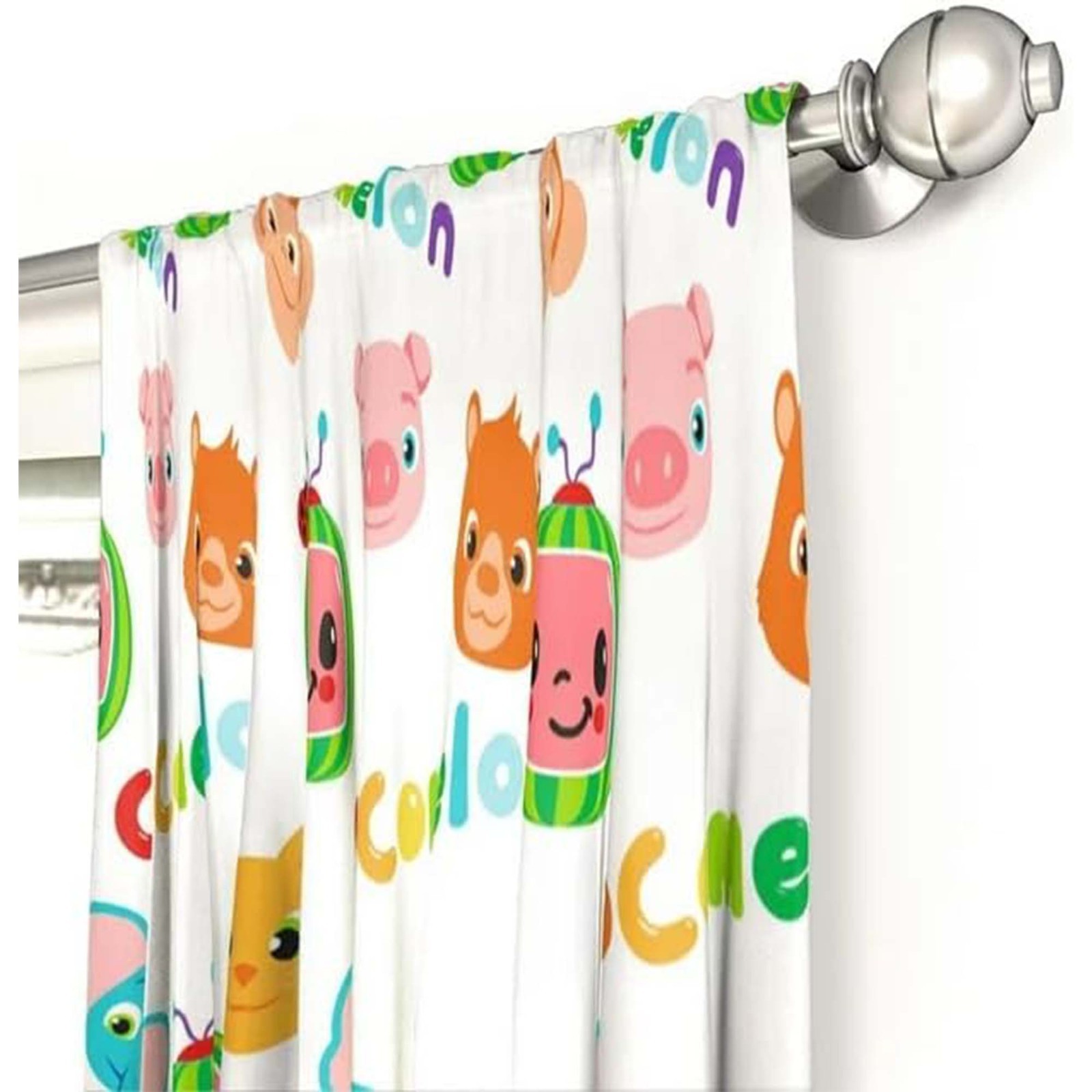 CoComelon Kids Window Panel Drapes – Decorative Curtain Panels for Bedroom