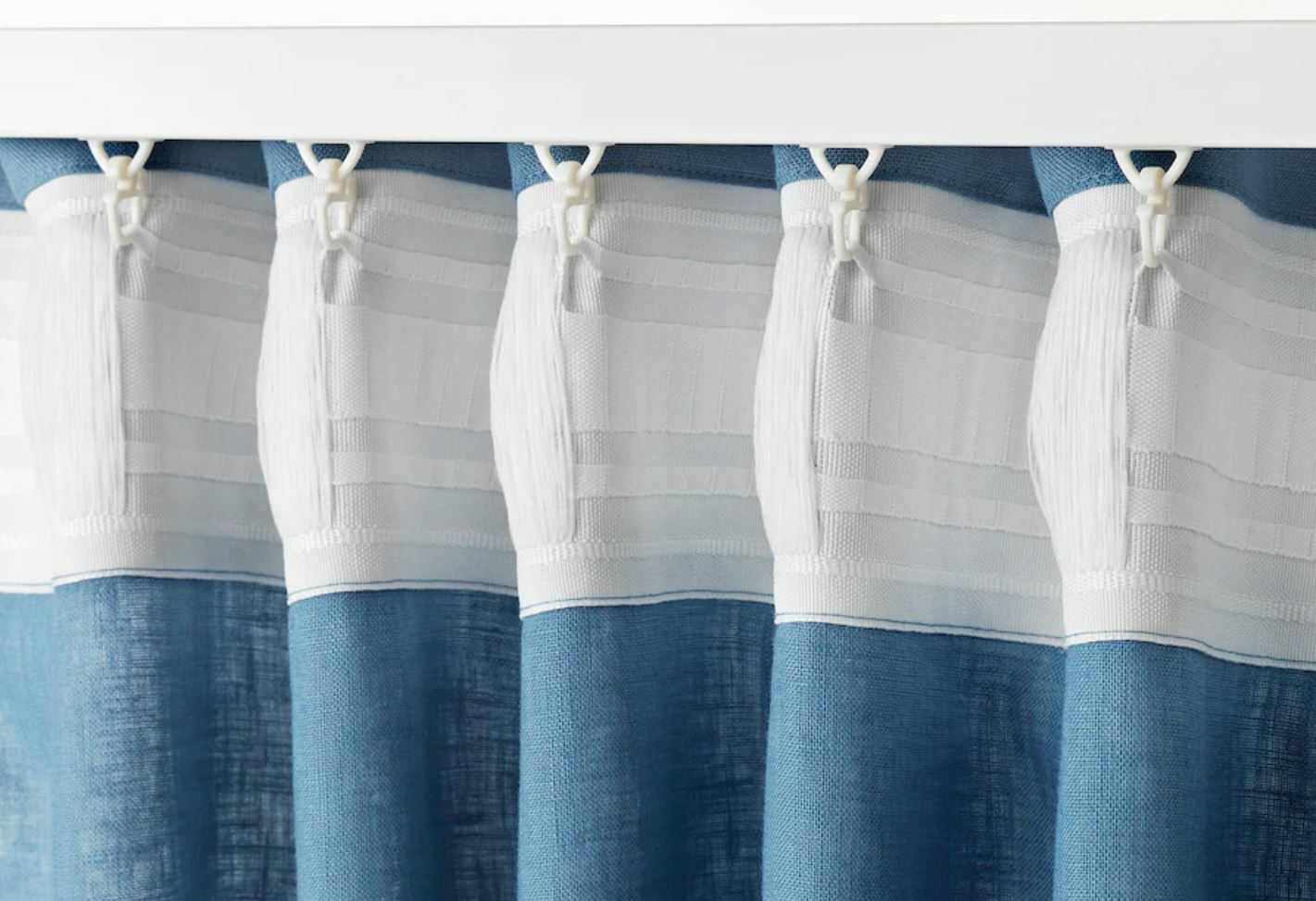 IKEA VIDGA Glider Curtain sliding Gliders and hooks 24 X Pack 702.607.68 White