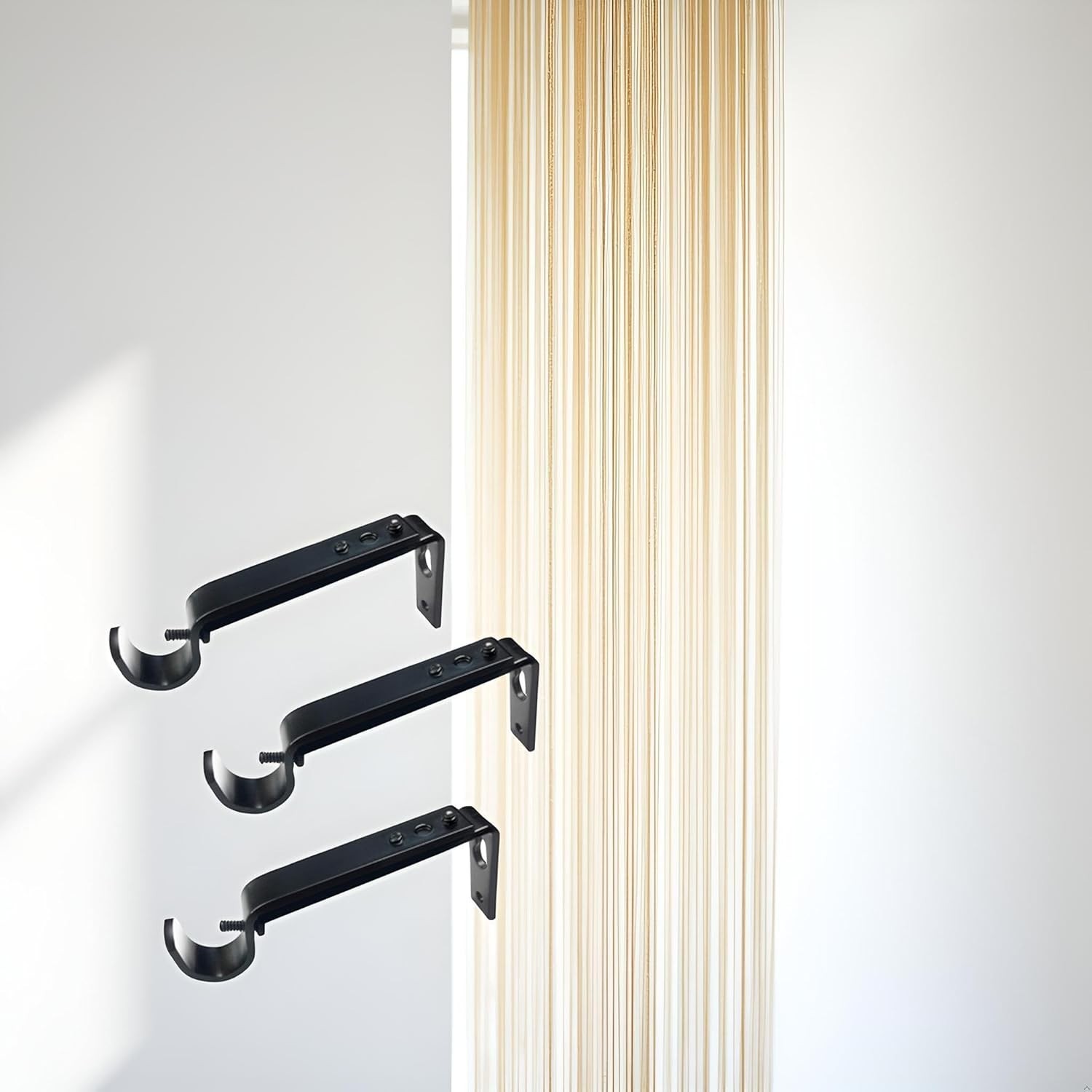 Curtain Rod Brackets Heavy Duty Drapery Hardware Adjustable Curtain Rod Holde…