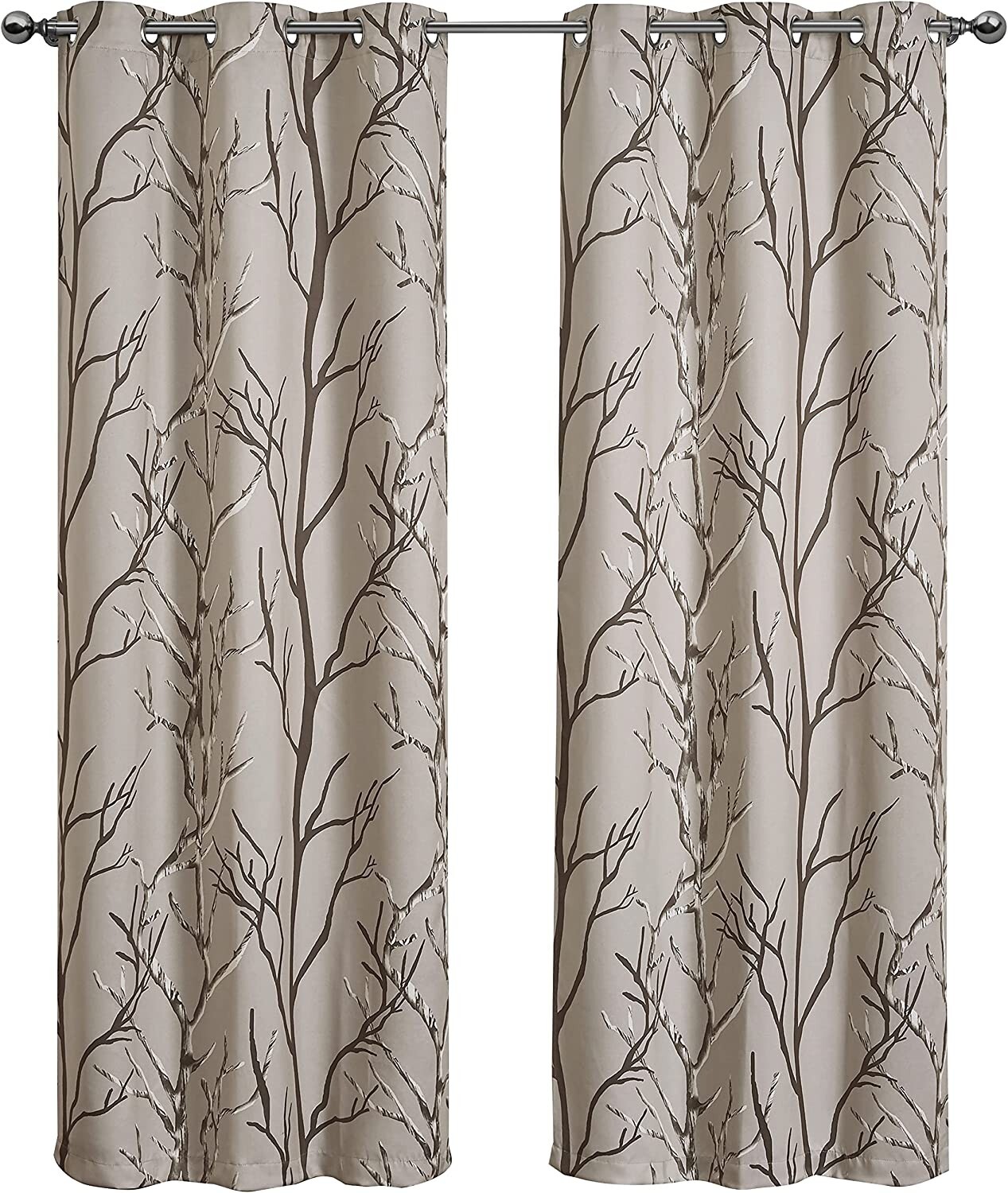 VCNY Home | Kingdom Collection | Printed Blackout Microfiber Curtain Panel NEW