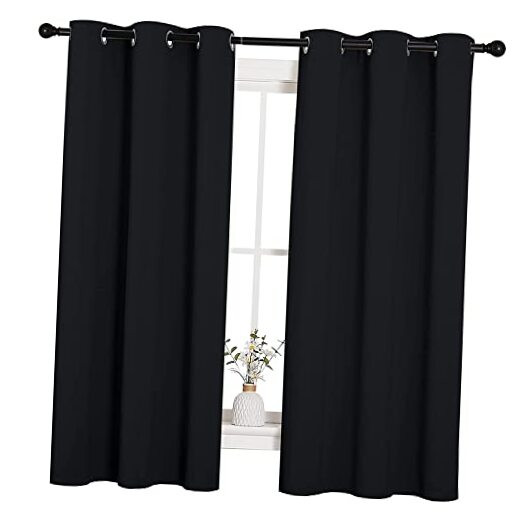 Halloween Pitch Solid Thermal Insulated 42″W x 63″L (Pack of 2) Black