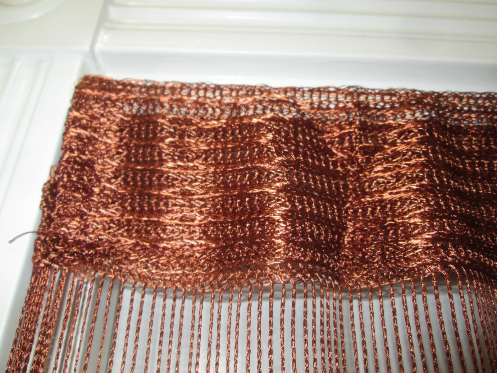 (2) Brown String Curtain Room Divider Panel 37″ X 78″ each