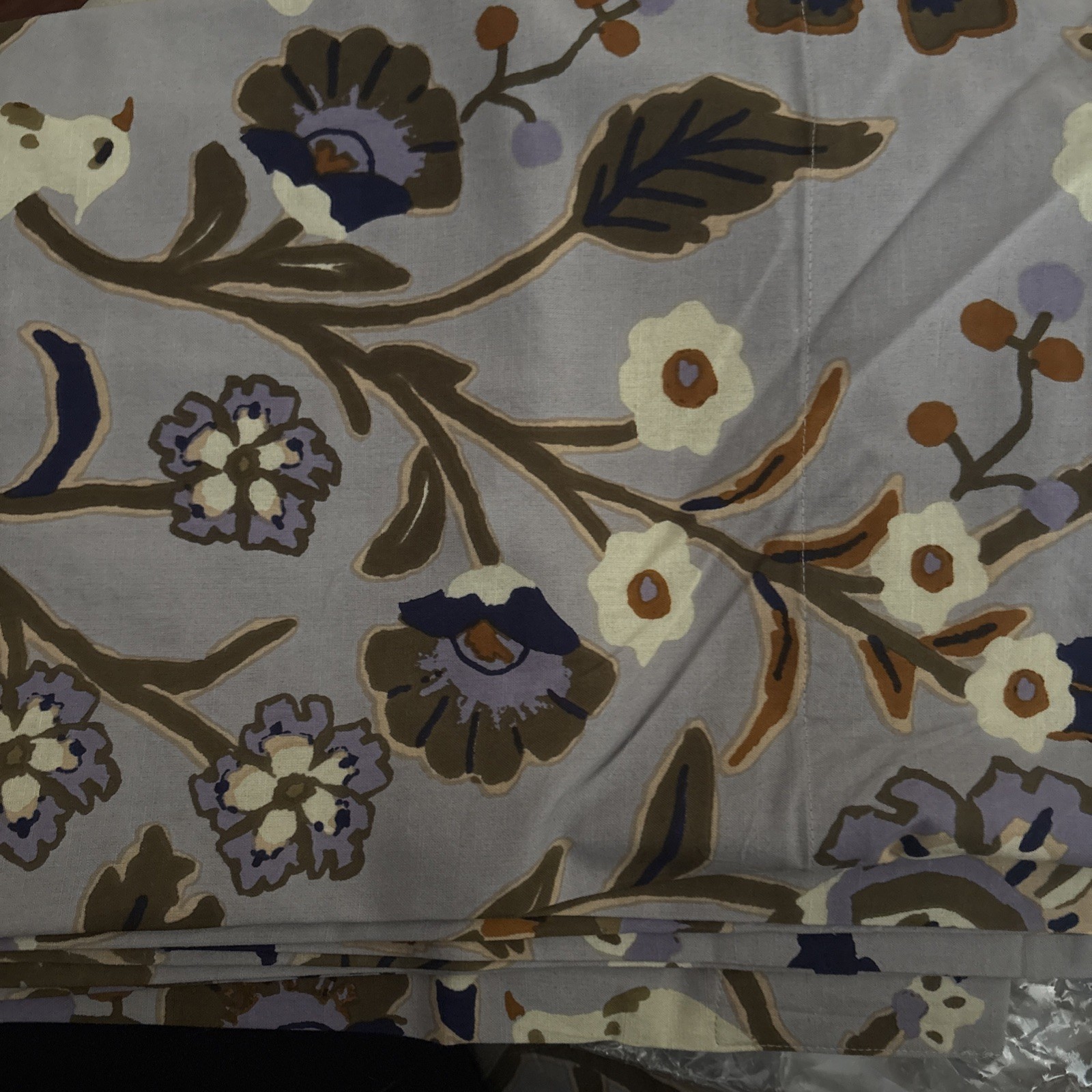 Anthropologie Lave Lavander Floral Curtain Panels 50×63 stunning 4 panels