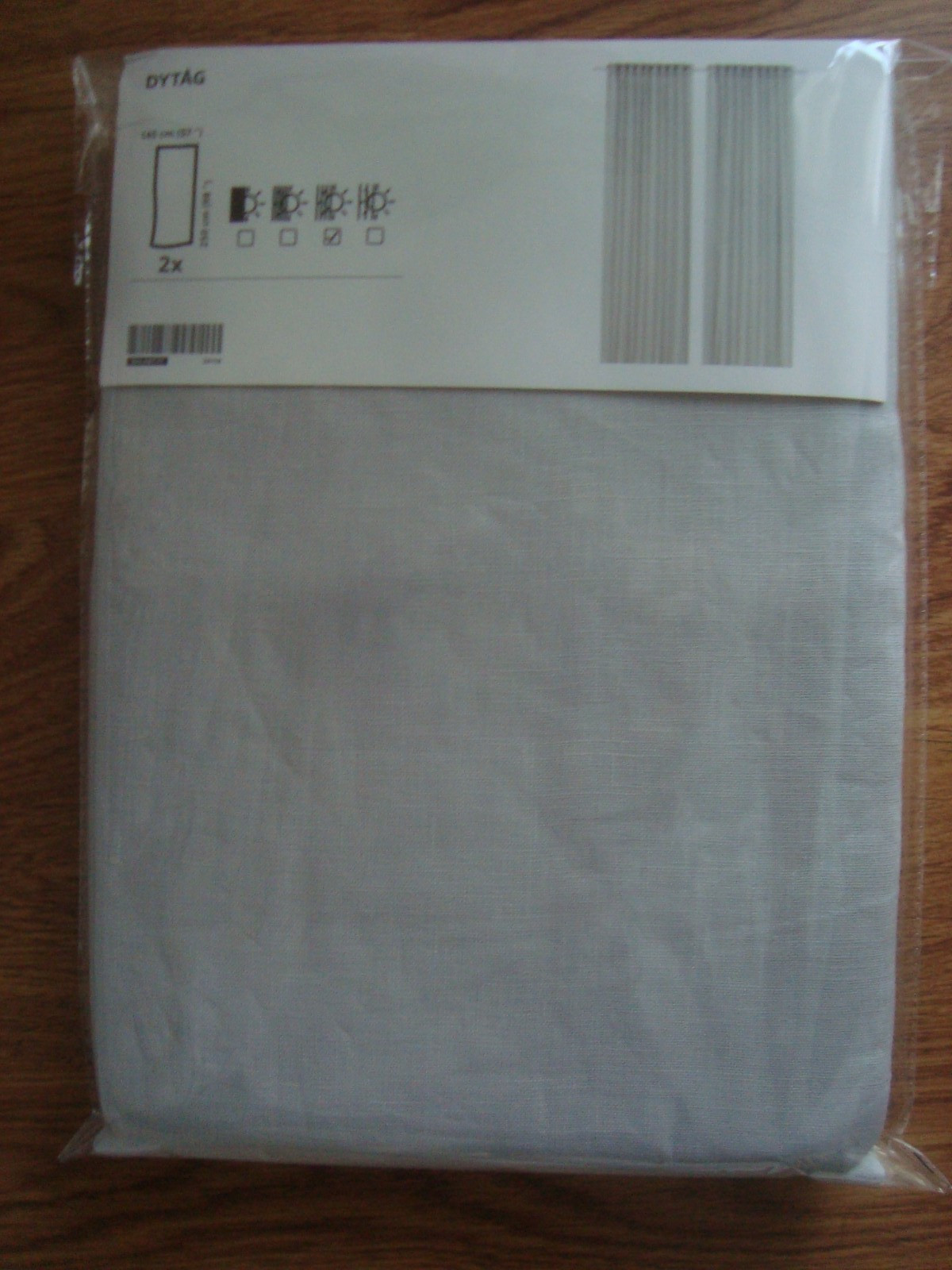 Ikea 100% LINEN Pair of Curtains 57 x 98 ” Lin Panels in Classic Light Gray NEW