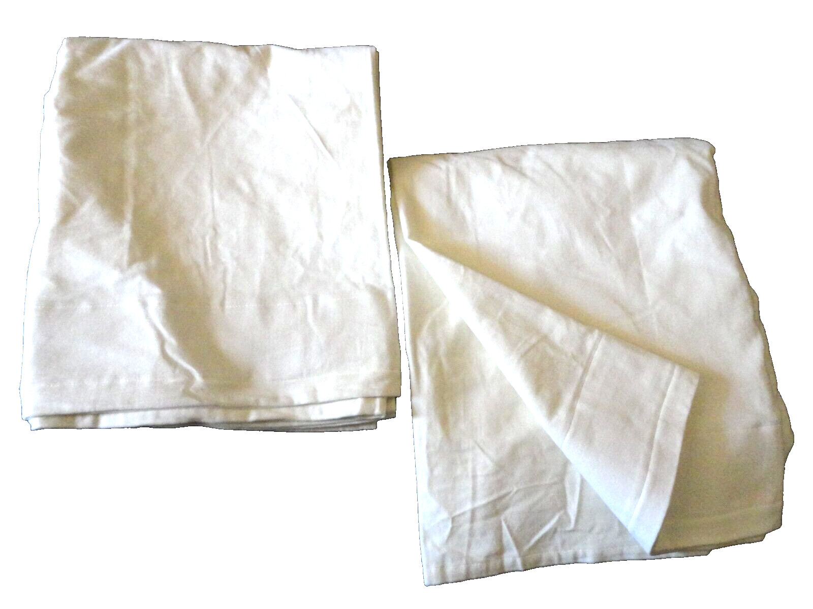 IKEA SANELA WHITE MODERN VELVET (2) TAB TOP DRAPERY PANELS 55X98