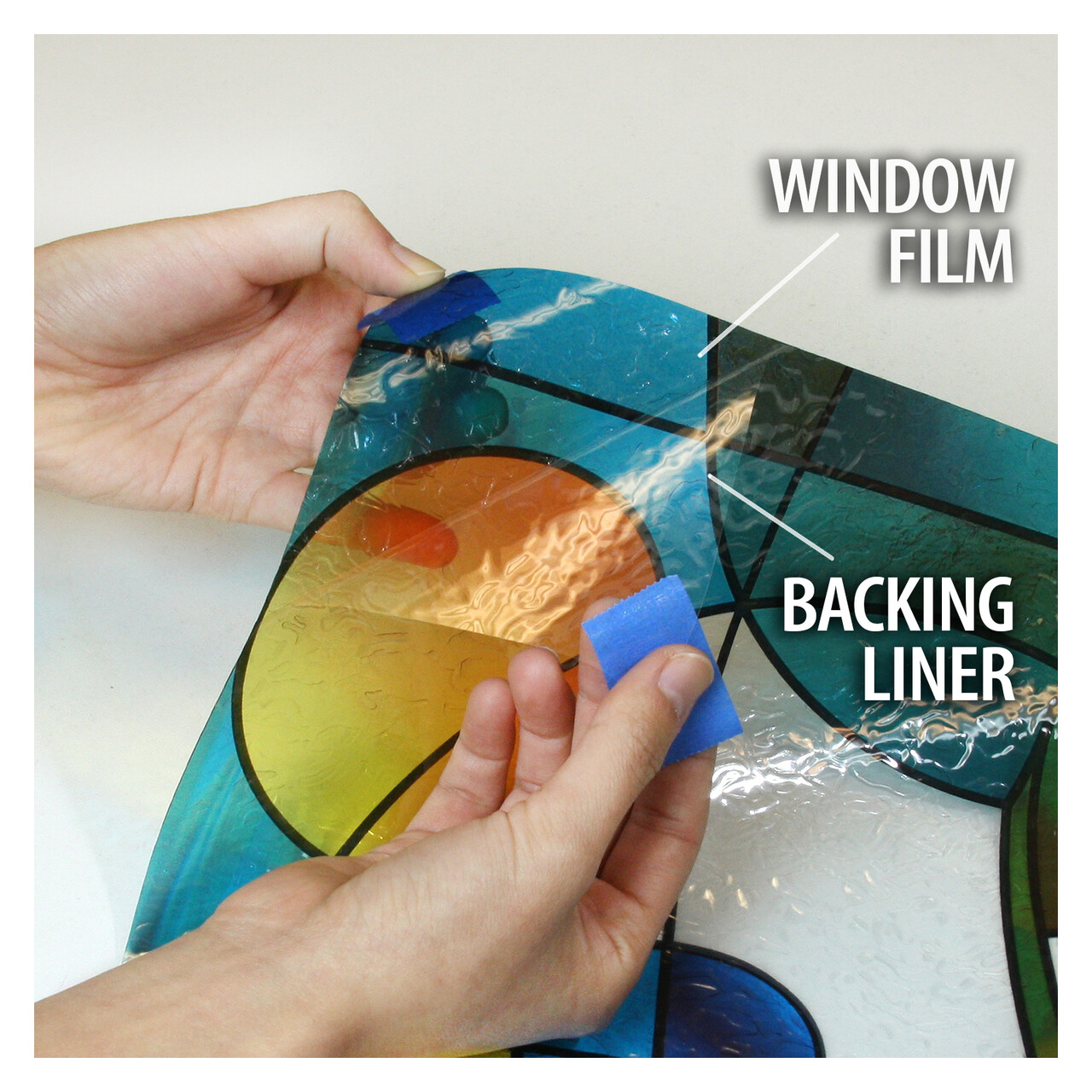 BDF 3FSH Window Film Fish Stained Glass