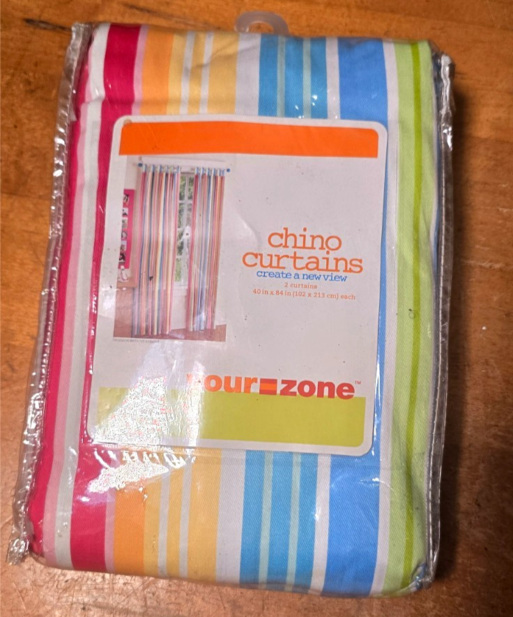 Our Zone Striped Window Curtain Panels 40″ x 84″ Set of 2