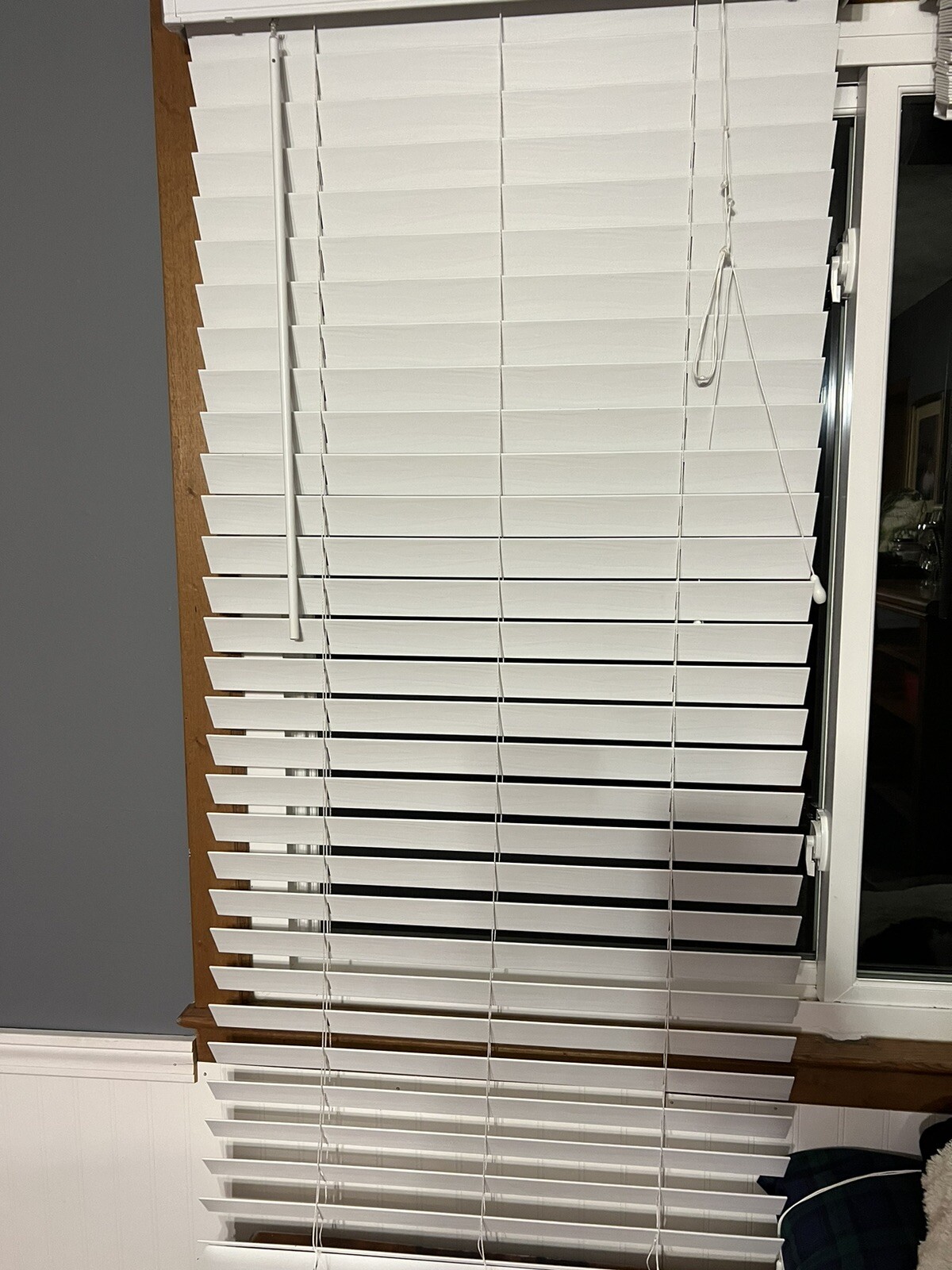 2” Slats Faux Wood Blinds 26” Wide X 55” Long X2
