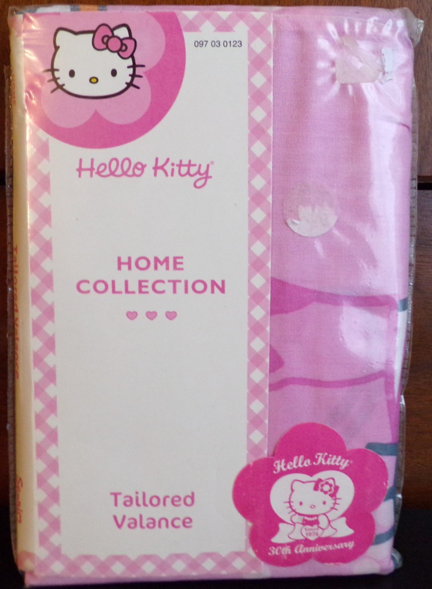 Hello Kitty Sanrio Home Collection Tailored Valance Slumber Party 80×13 2004 NIP