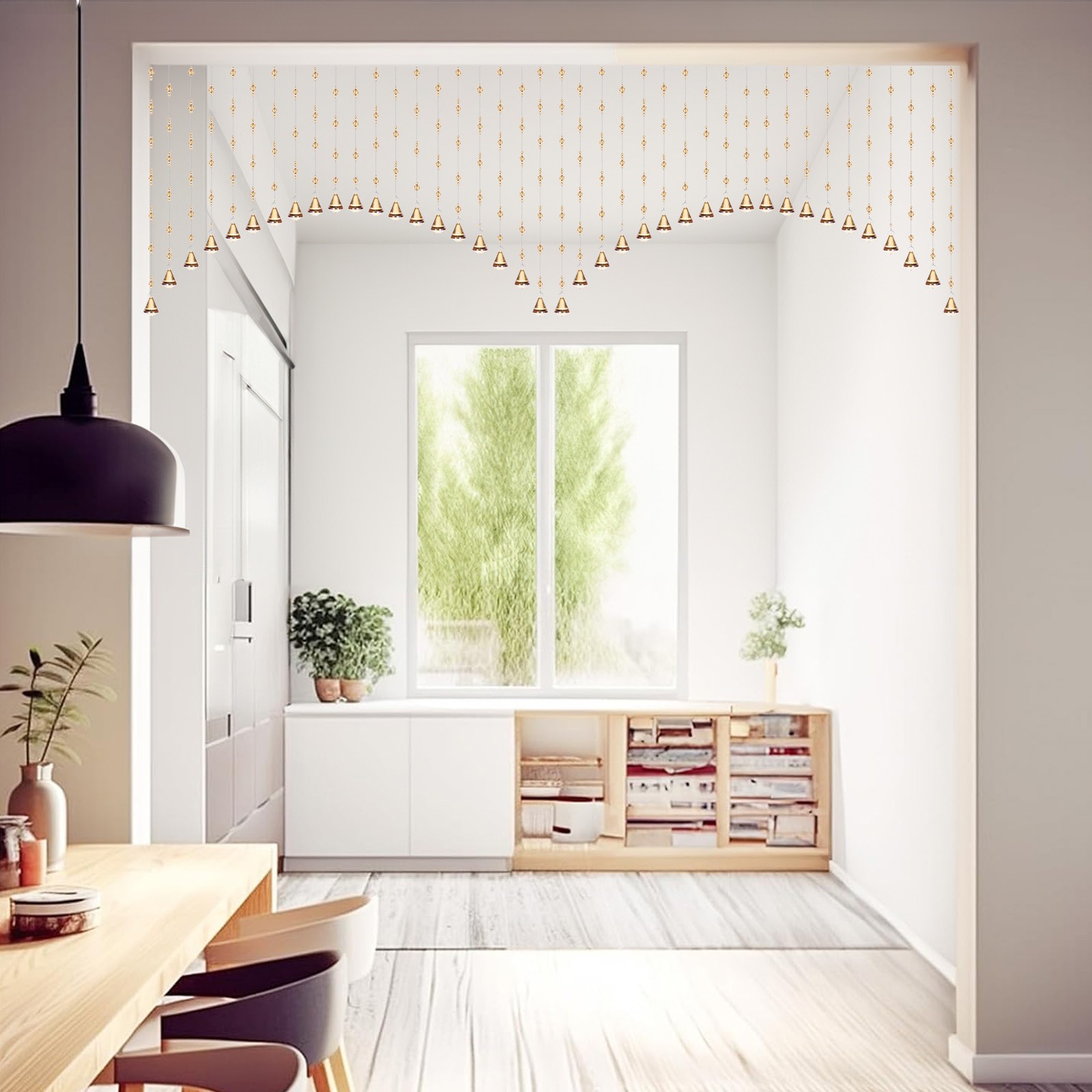20/40 Line Crystal Beaded Curtain Hanging Door Glass Room Divider Festival Decor