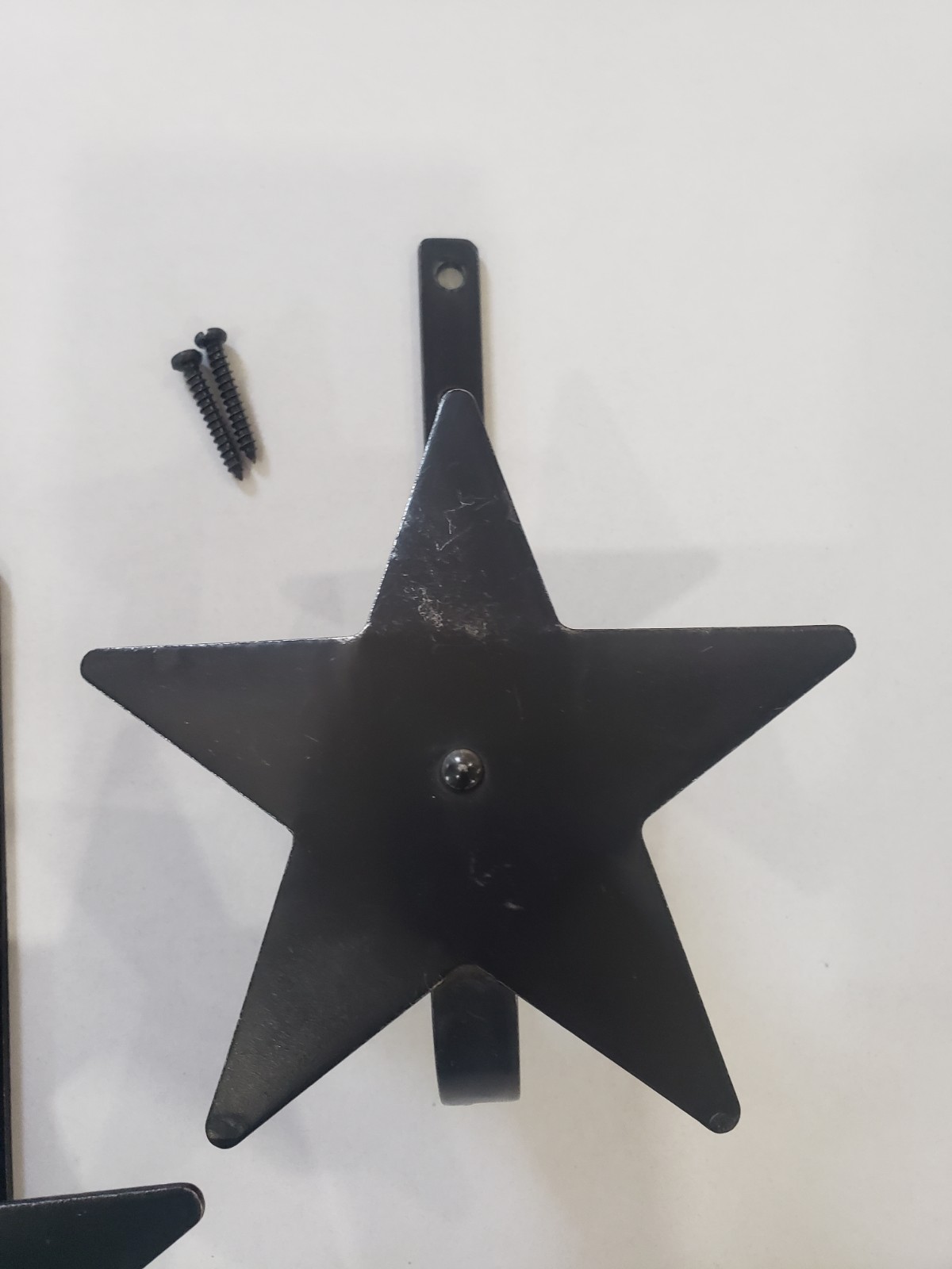 Star Curtain Tie Back holder Lot Of 3 & screws Amish made durable wrought iron