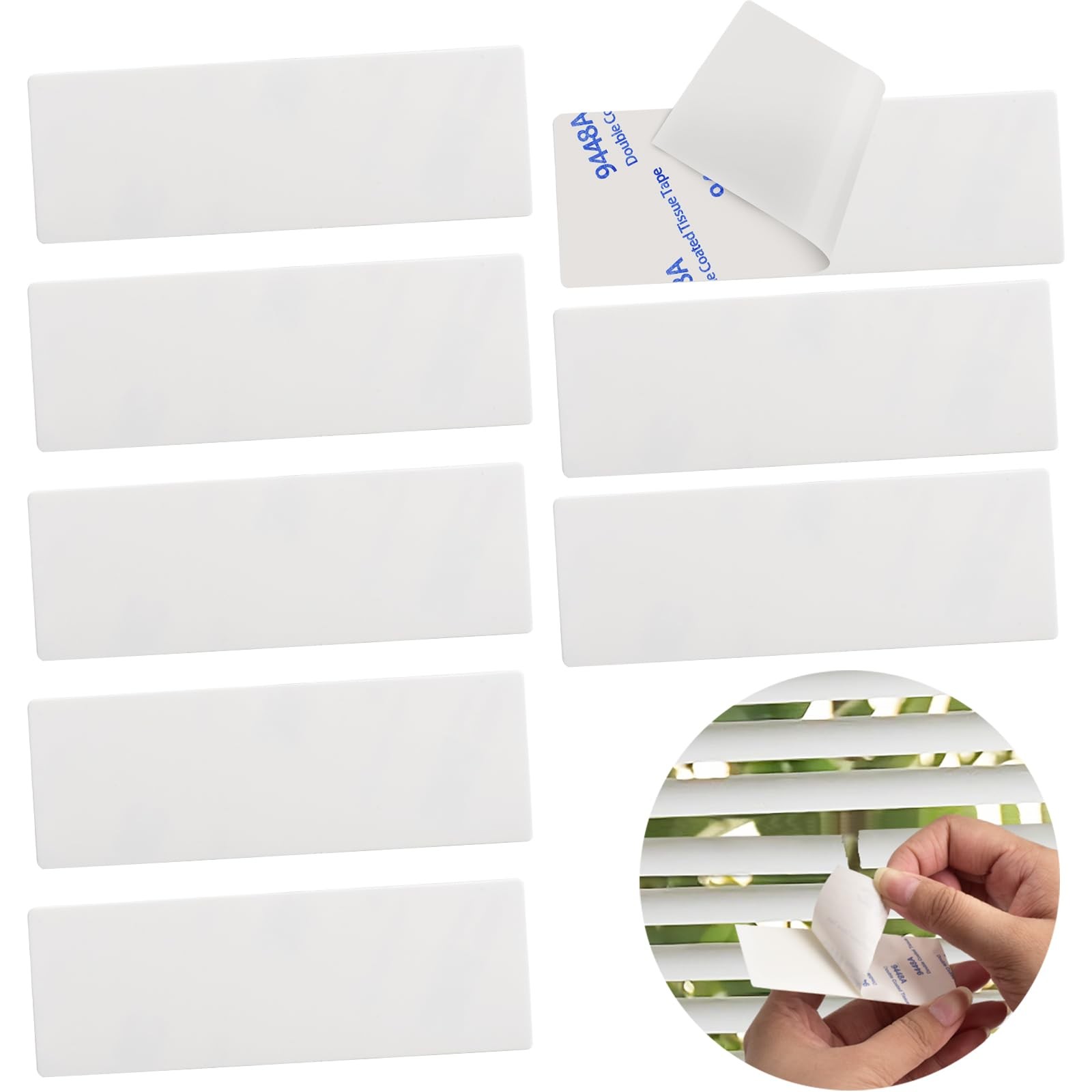 Blind Repair Kit 8 Pcs White Horizontal Blinds Replacement Slats 1″ W x 3″ L