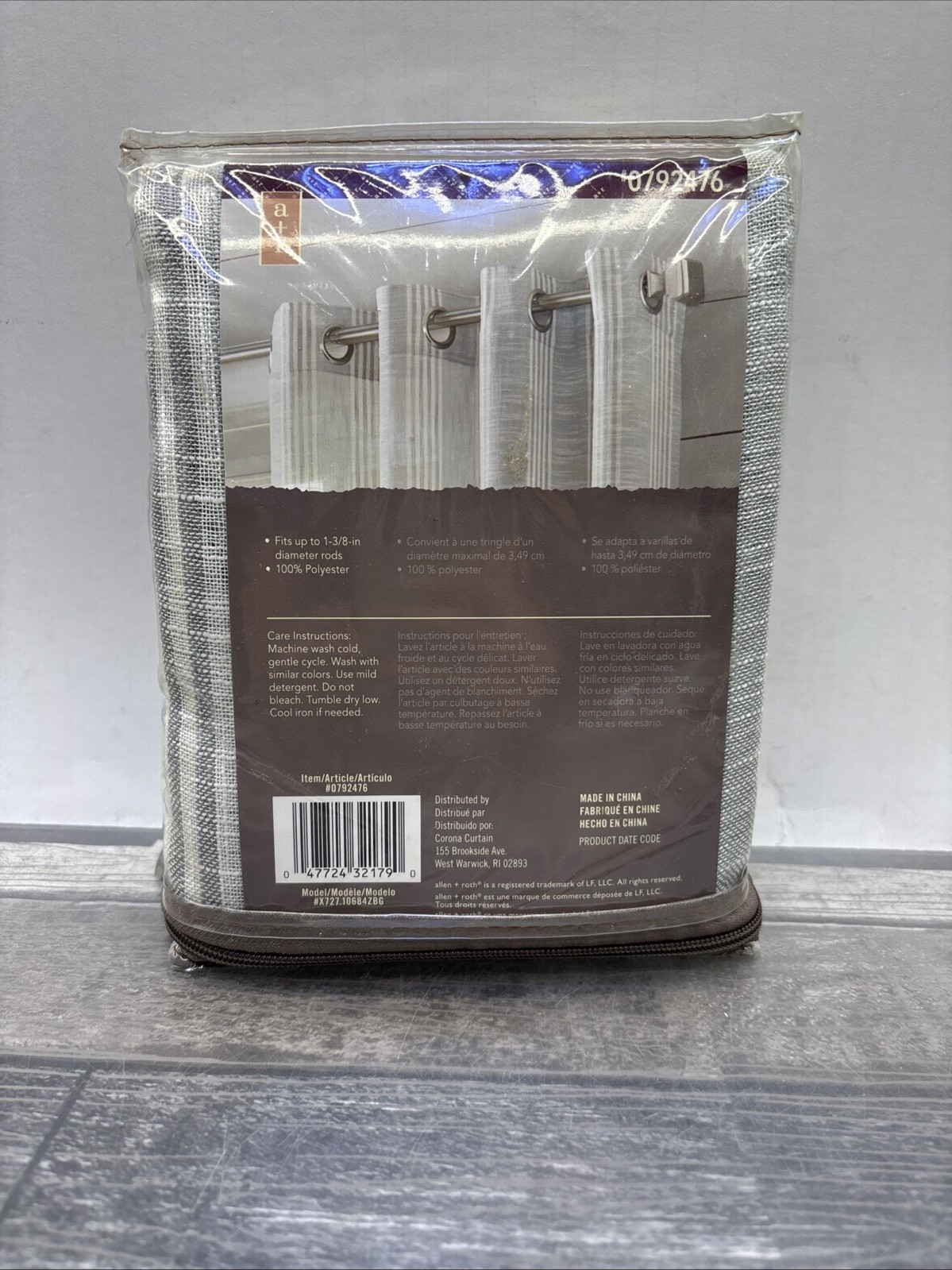 allen + roth 84-in Light Filtering Grommet Curtain Panel Timblin 0792476 {11}