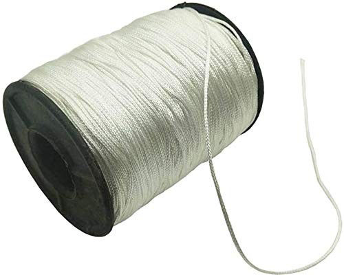 1 Roll of 150 Yards Lift Shade Cord – 1.0 mm White Braided Polyester Shade