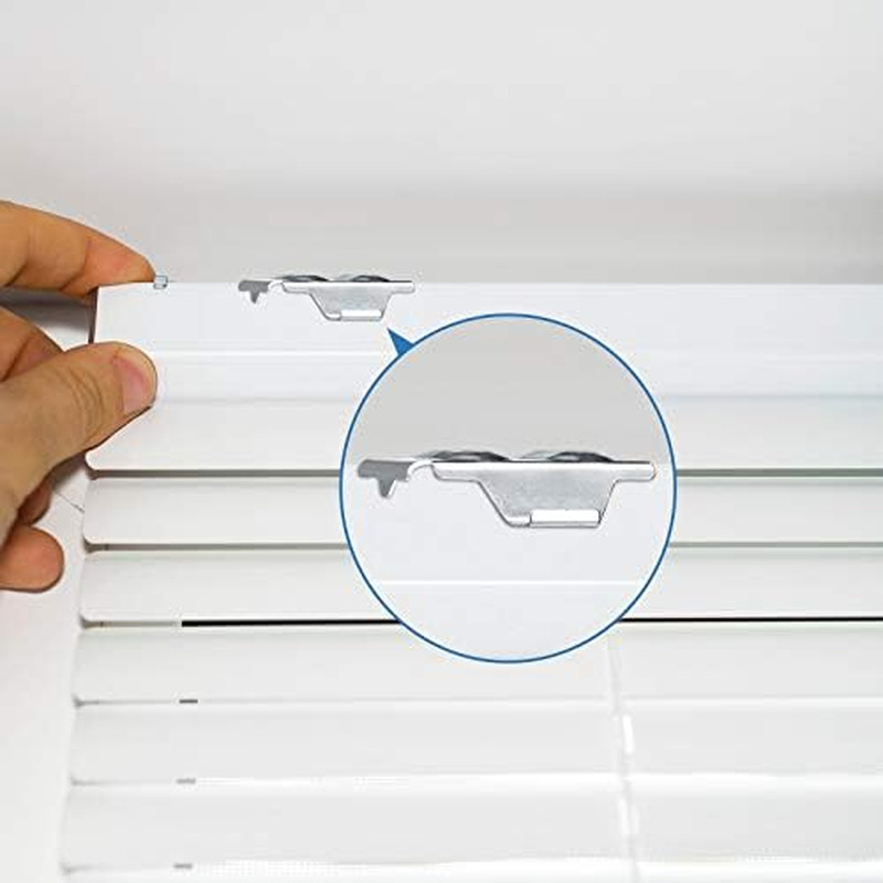 6 Pack Silver Aluminum Mini Window Blind Brackets 1.18″x1.18″ with Screws