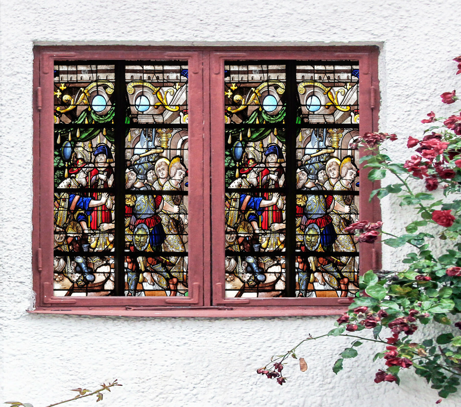 3D Faith Pray ZHUA386 Window Film Print Sticker Cling Stained Glass UV