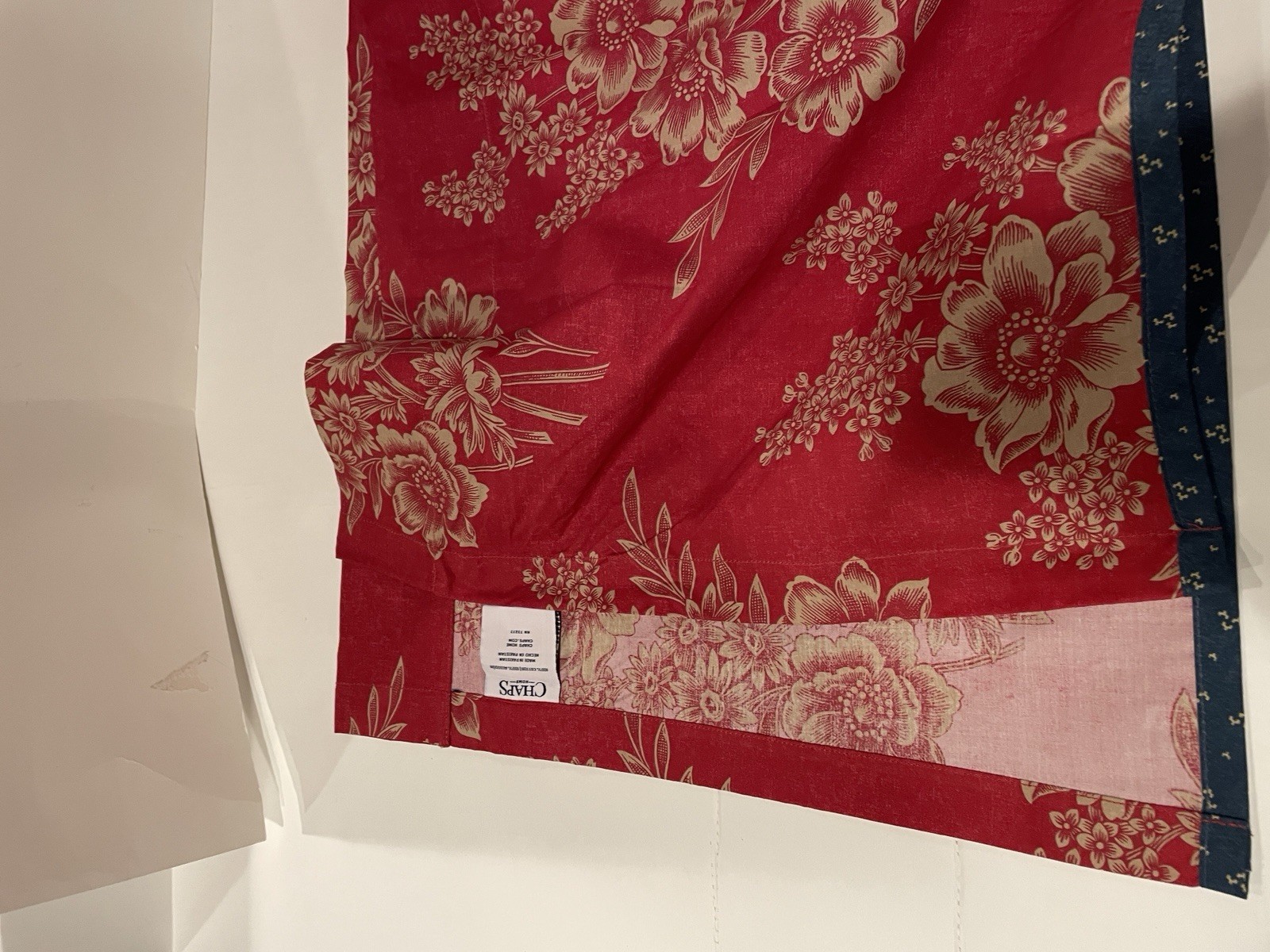 Ralph Lauren Chaps Telluride Valance Red And Blue Floral Window Treatment