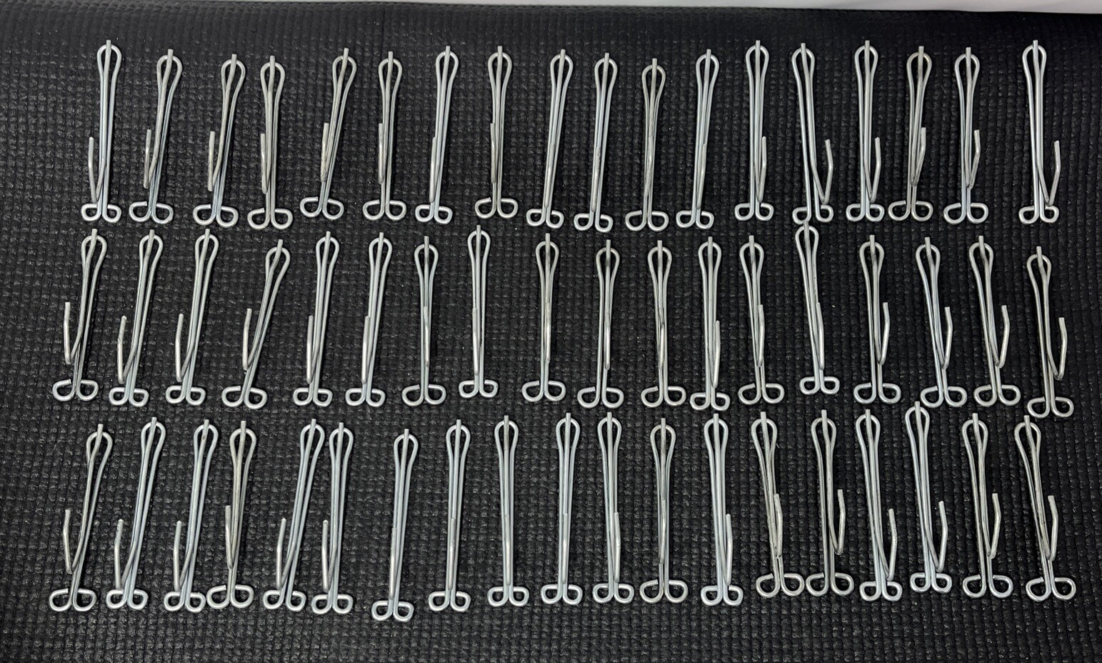 Vintage 3″ Slip On Steel Drapery Curtain Hooks 1/2″ Drop Drape lot of 55