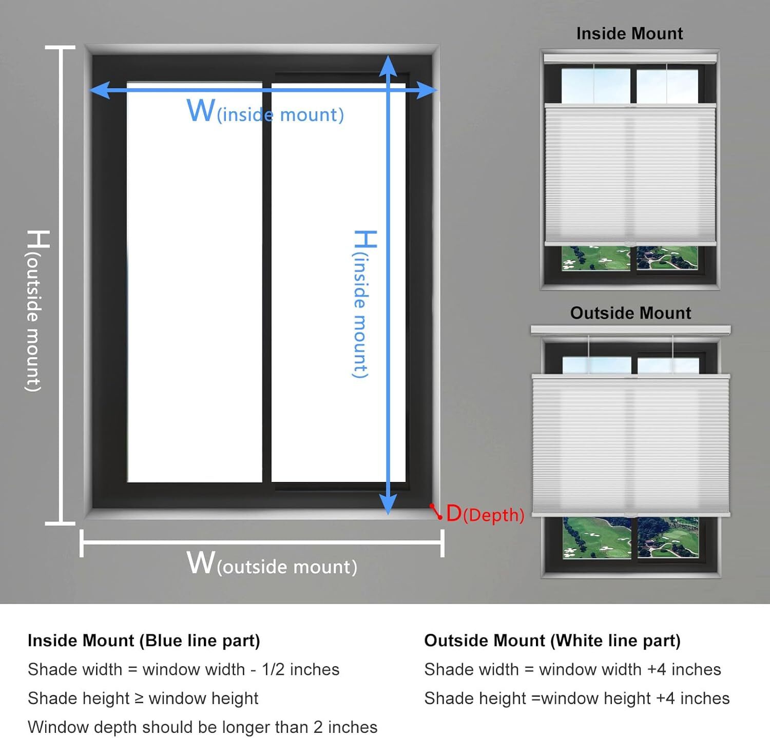 CUSTOM Light Filtering Cellular Blinds Top-Down Bottom Up Honeycomb Shades