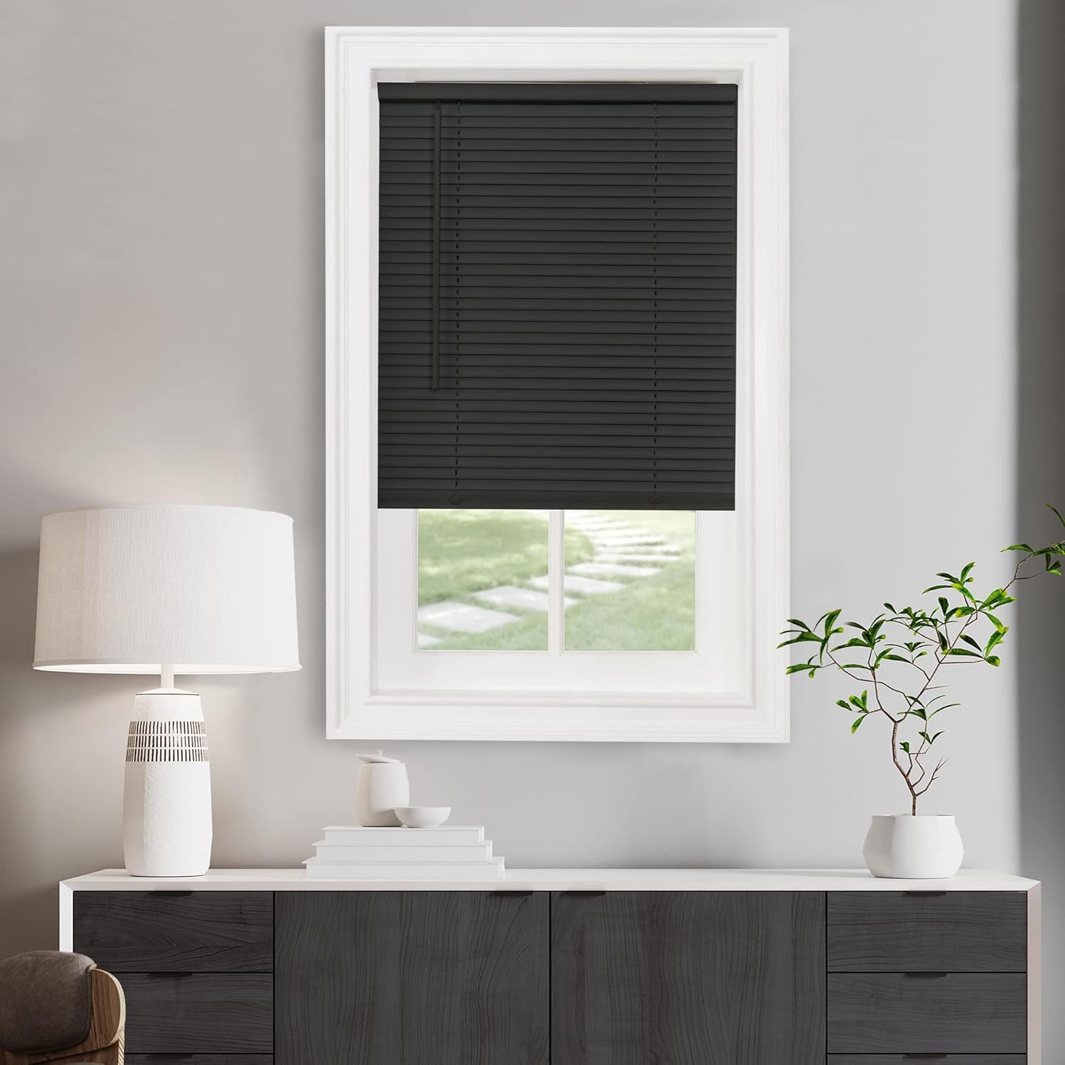 Persianas para Ventanas Sin Cable Cortinas Venecianas Blackout Oficina 27×64 In