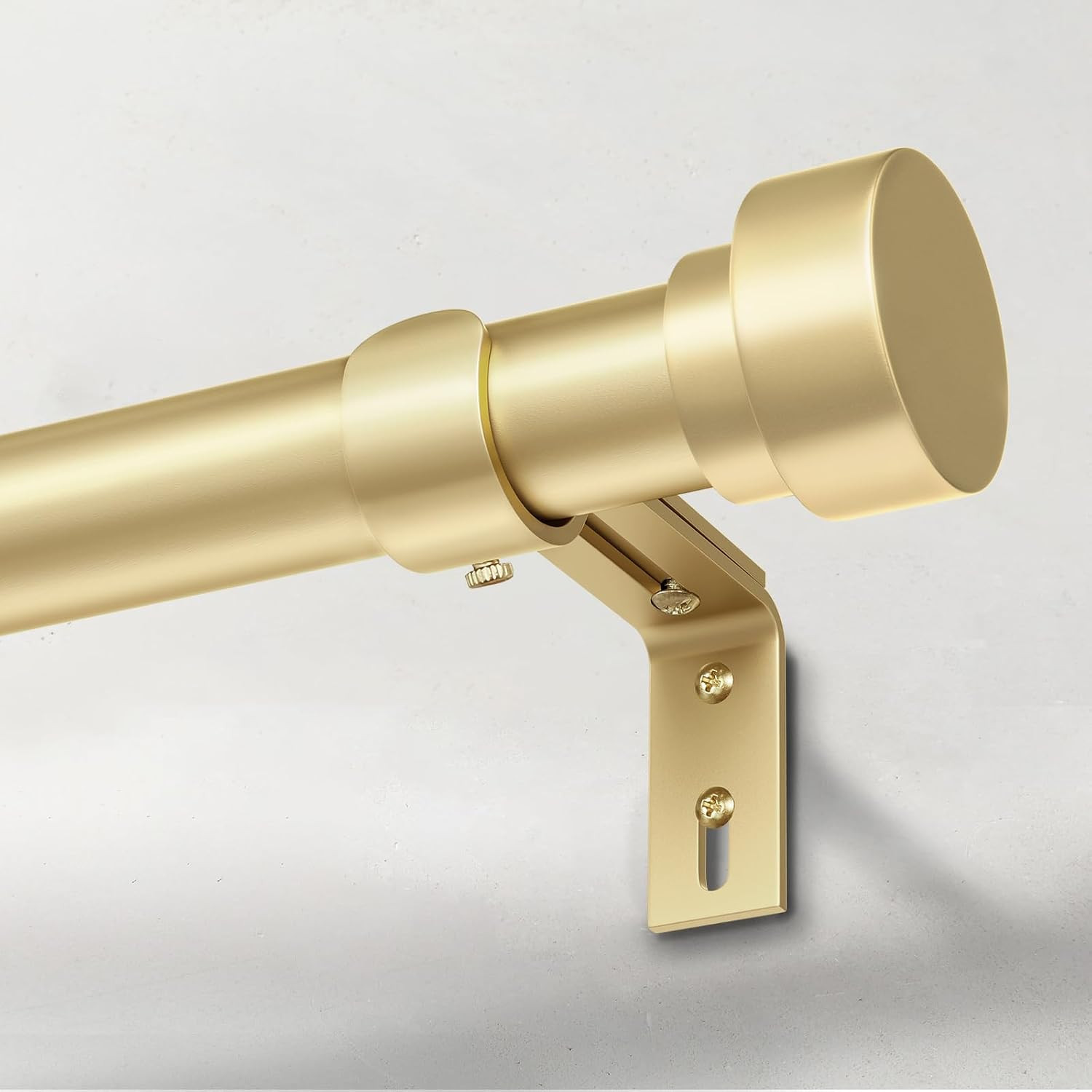 Heavy Duty Curtain Rods for Windows 48 to 84 Inch, 1 Inch Adjustable White Curta