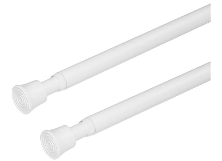 2Pcs Tension Curtain Rod Adjustable 28-40 Inch, Small Tension Rods No Drill B1