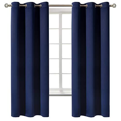 Blackout Curtains for Bedroom – Grommet Thermal Insulated Room 42W x 63L Navy